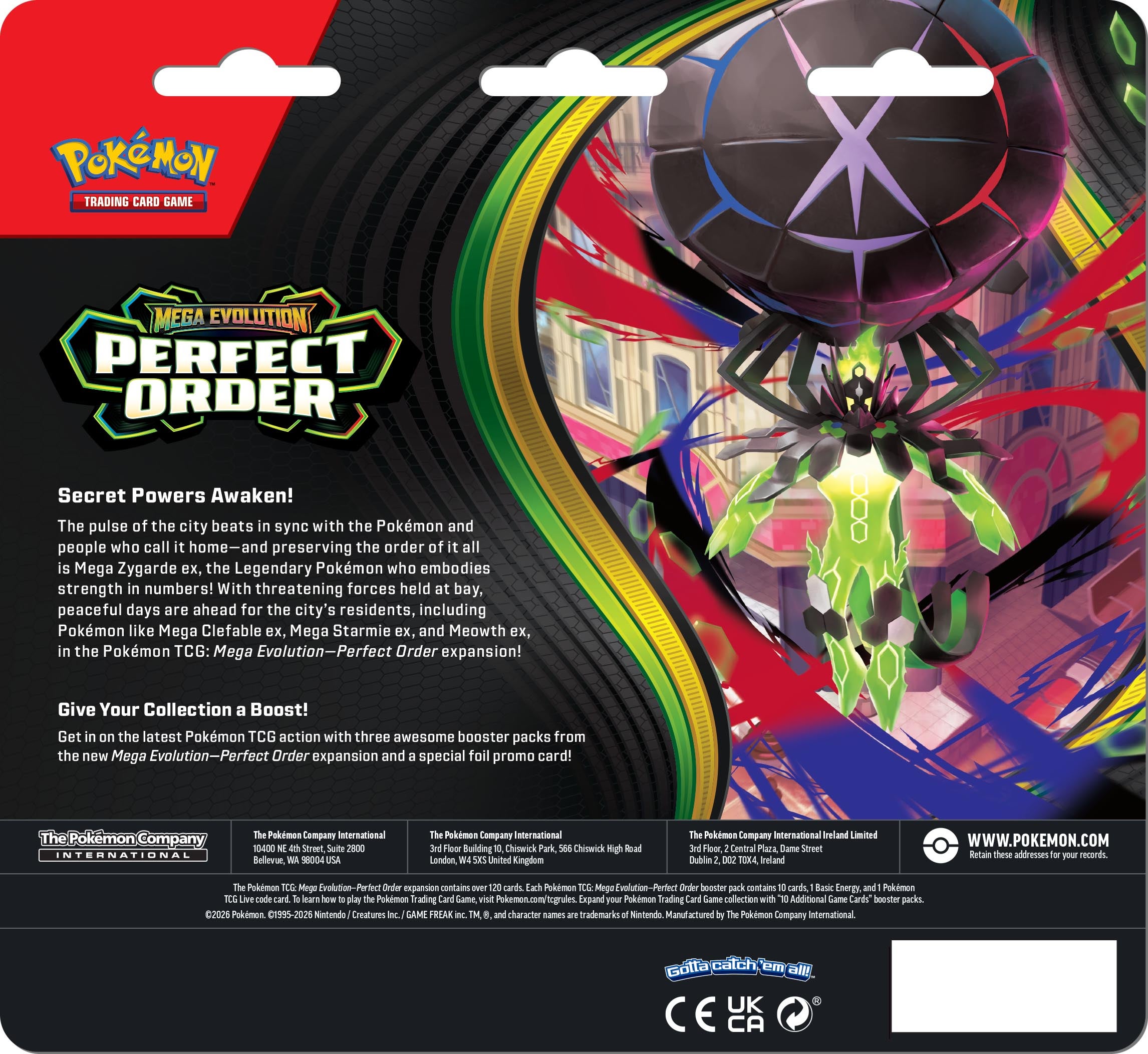 Pokemon Mega Evolution 3 Perfect Order Blister 3pk