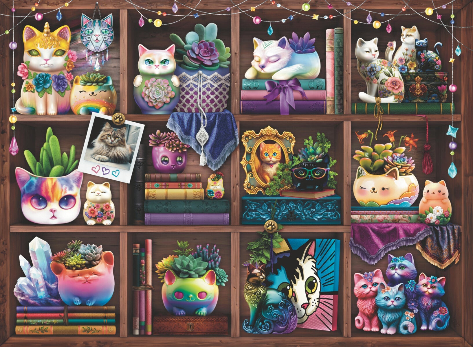 Puslespill 500 Cubby Cats Succulents Ravensburger