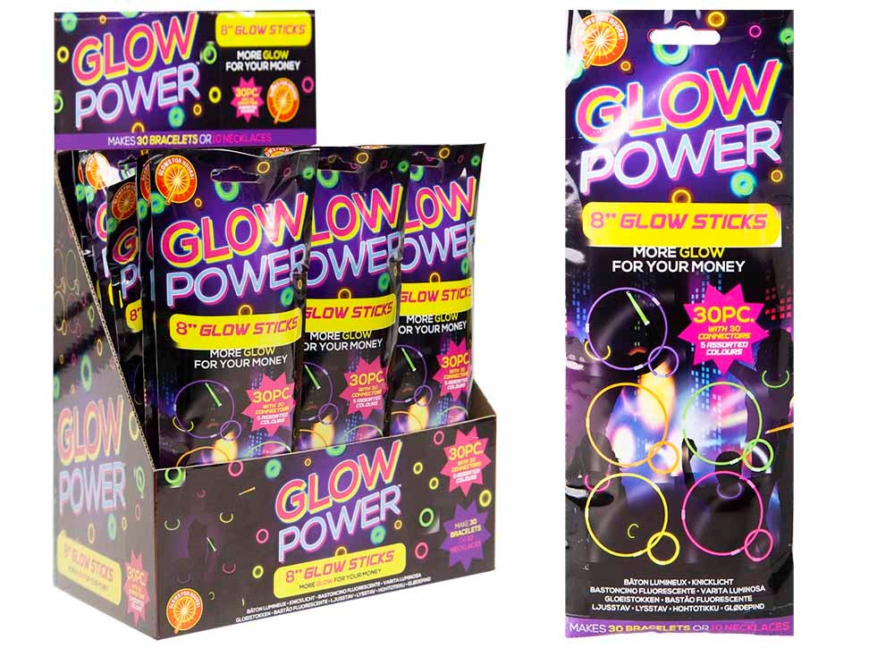 30 Glow Sticks Med Koblere