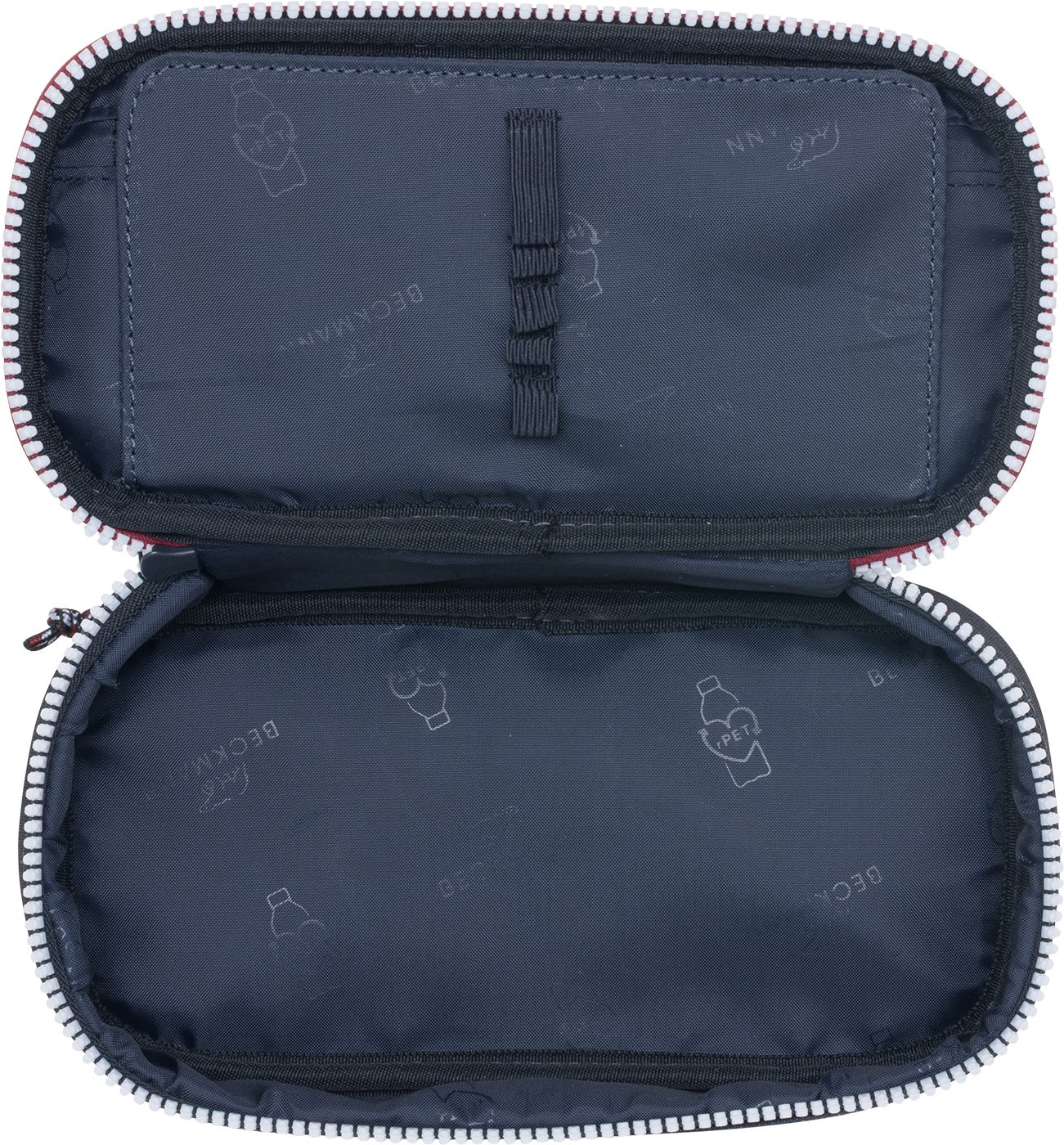 Pennal ovalt Navy White Sport Junior Beckmann