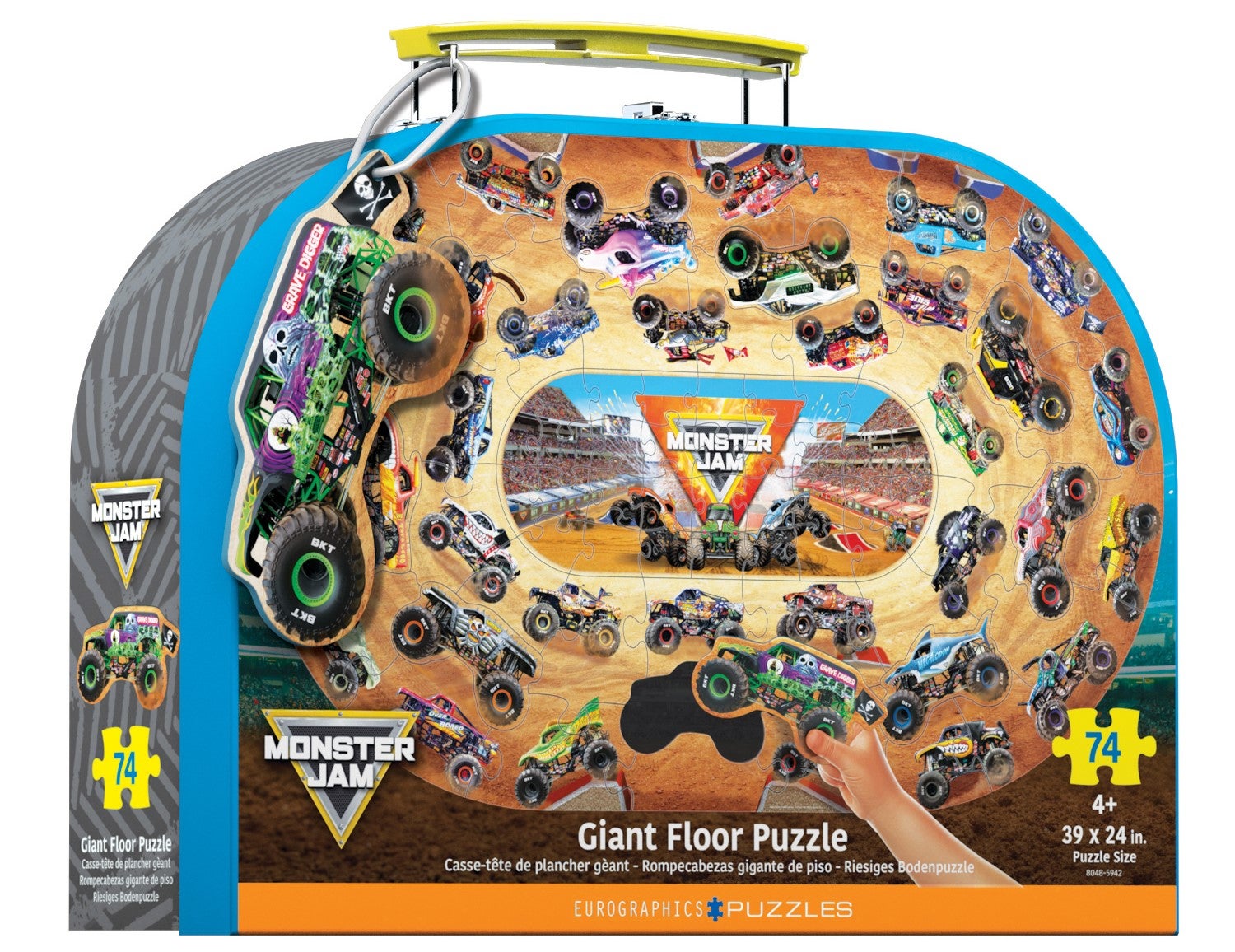 Puslespill 74 Koffert Gulv Monster Eurographics