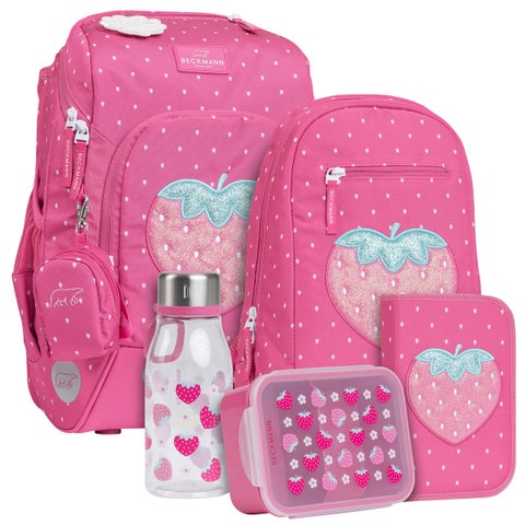 Pakke skolesekk 1.kl Strawberry Active Air FLX - Beckmann
