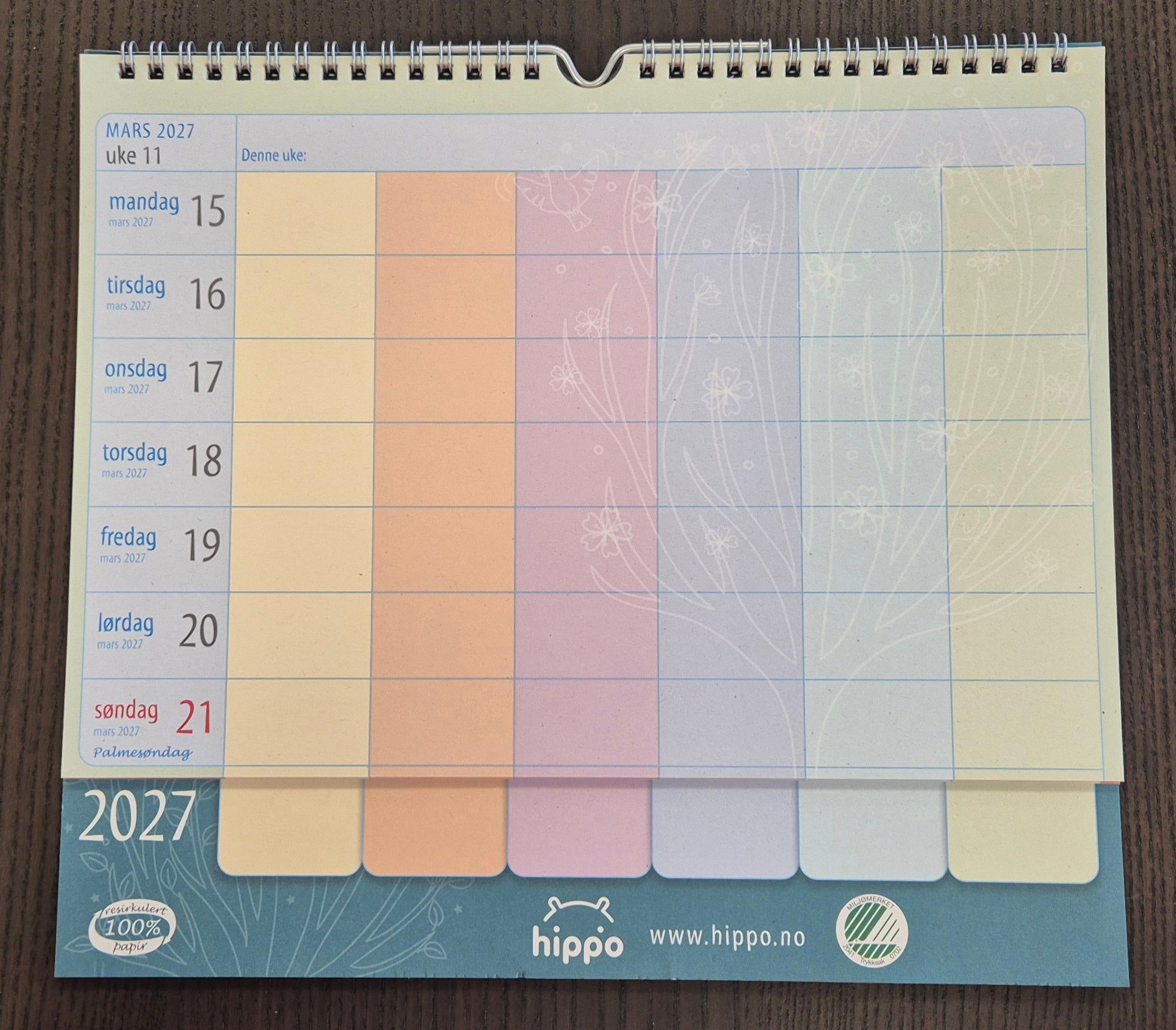 Kalender Ukeplanlegger 2027