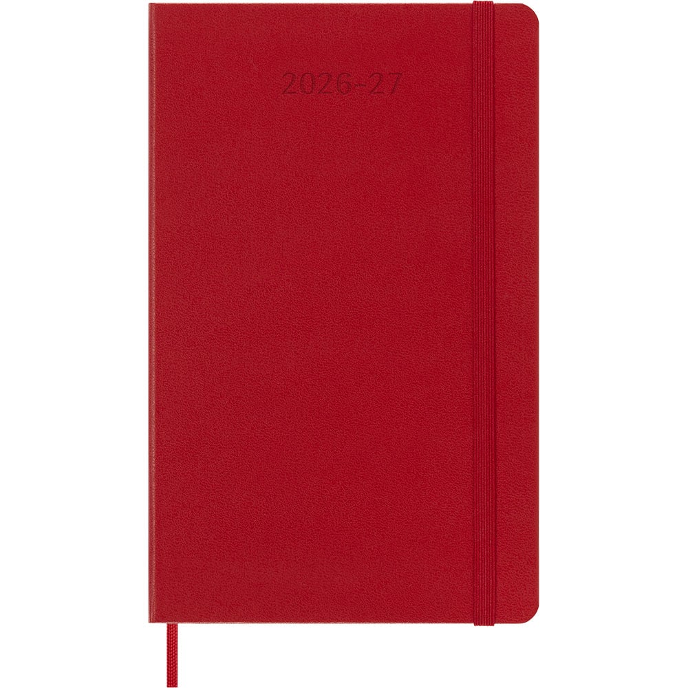 Kalender Moleskine 26/27 18m Hard Large Uke Notat Rød