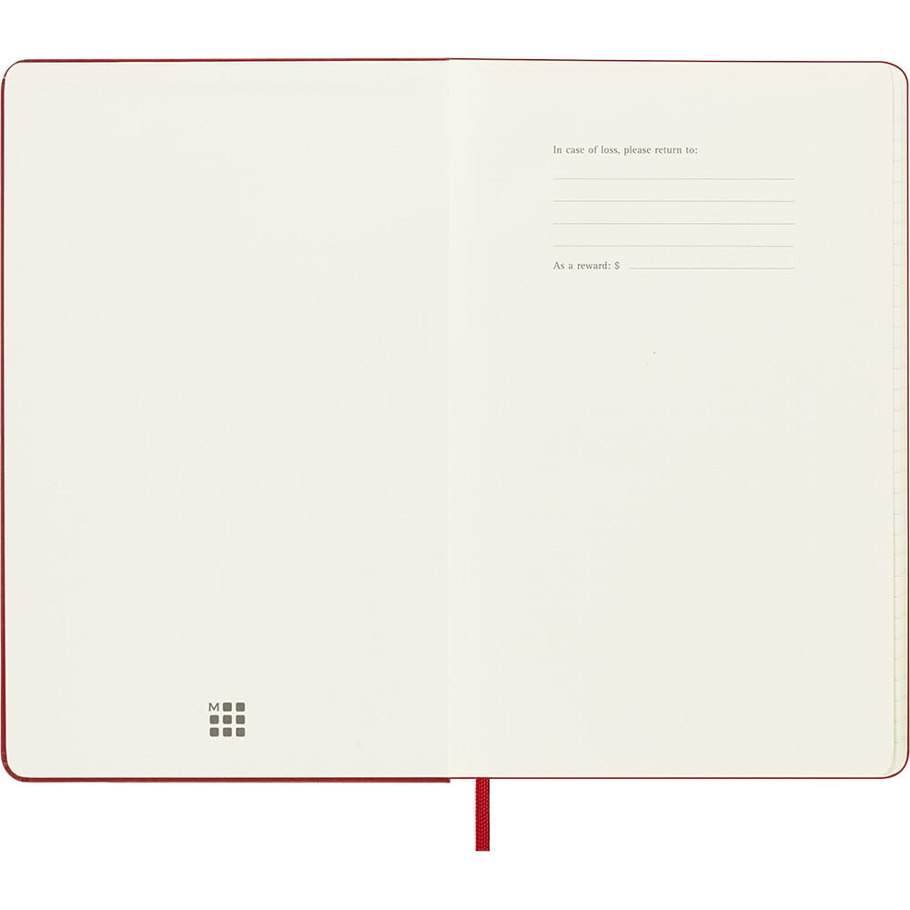 Kalender Moleskine 26/27 18m Hard Large Uke Notat Rød