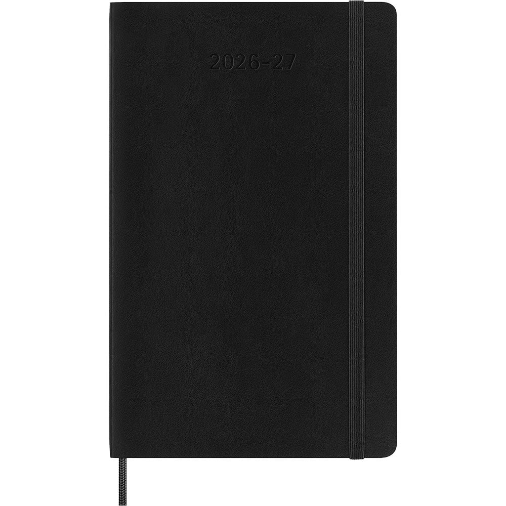 Kalender Moleskine 26/27 18m Soft Large Uke Notat Sort