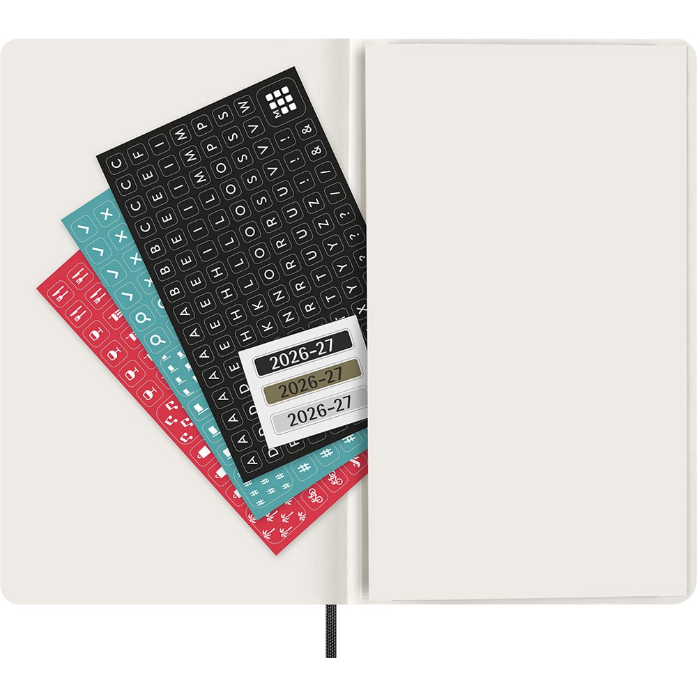 Kalender Moleskine 26/27 18m Soft Large Uke Notat Sort