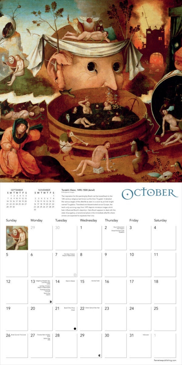 Kalender 2025 Hieronymus Bosch 30x30cm