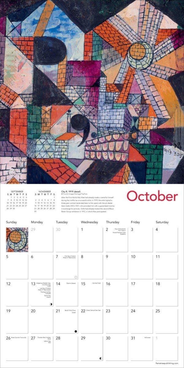 Kalender 2025 Paul Klee 30x30cm