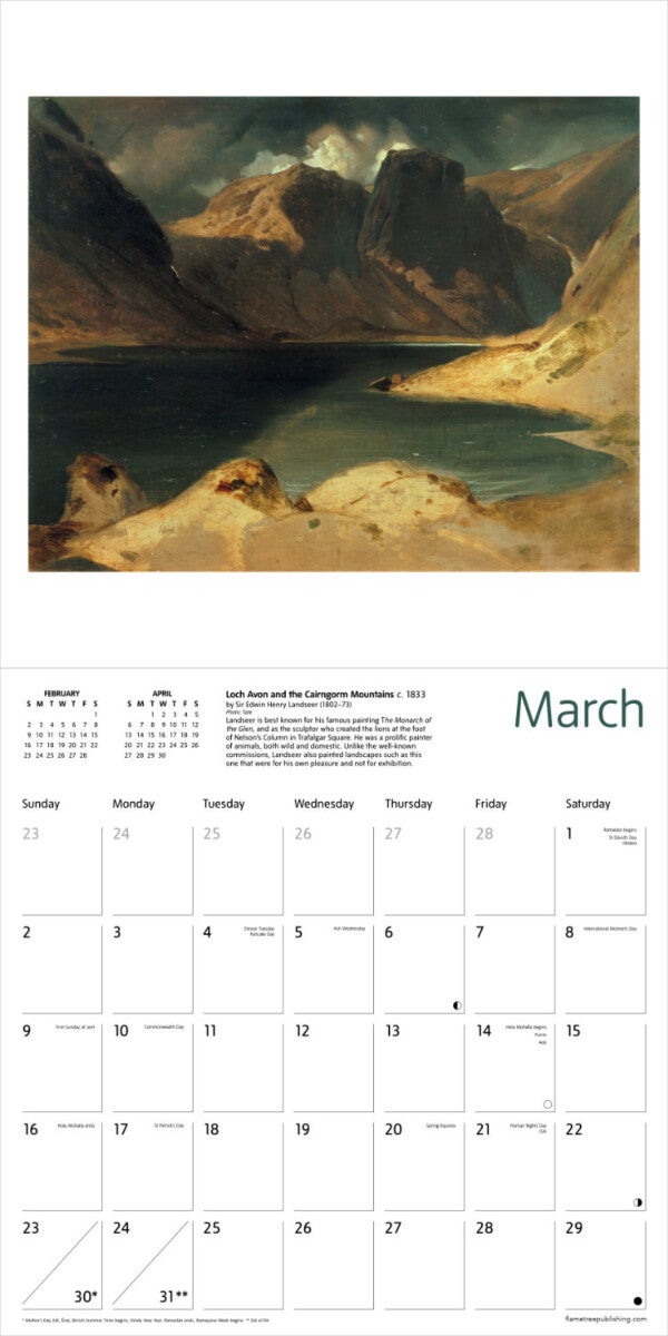 Kalender 2025 British Landscapes 30x30cm