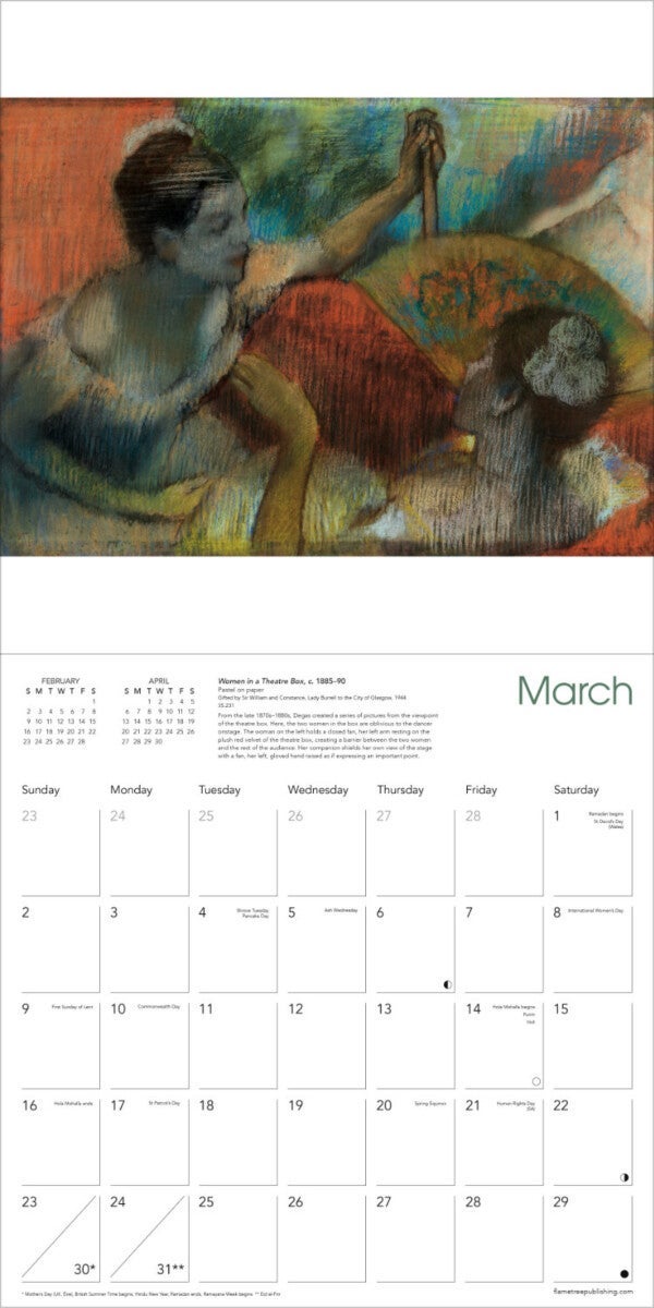Kalender 2025 Edgar Degas 30x30cm
