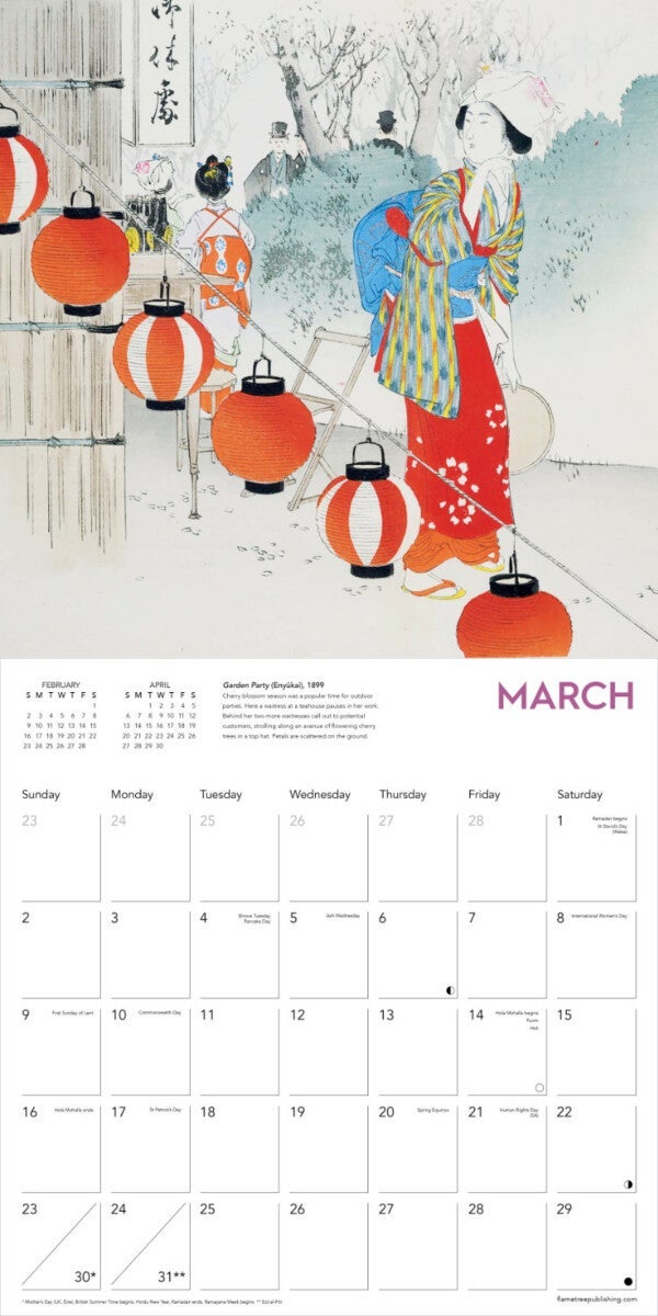 Kalender 2025 Japanese Art 30x30cm