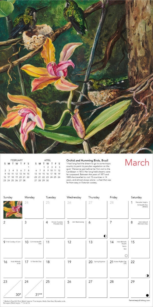 Kalender 2025 Orchids by M North 18x18cm