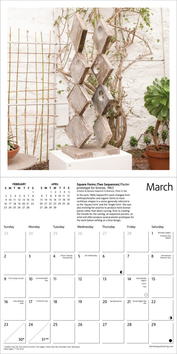 Kalender 2025 Sculpture Garden 18x18cm