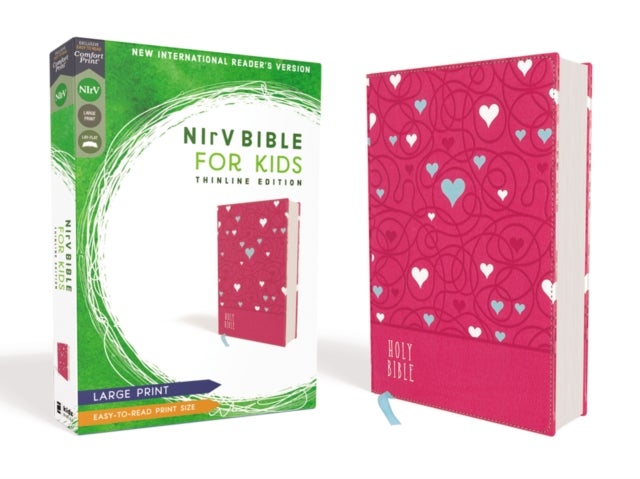 NIrV, Bible for Kids, Large Print, Leathersoft, Pink, Comfort Print - Thinline Edition