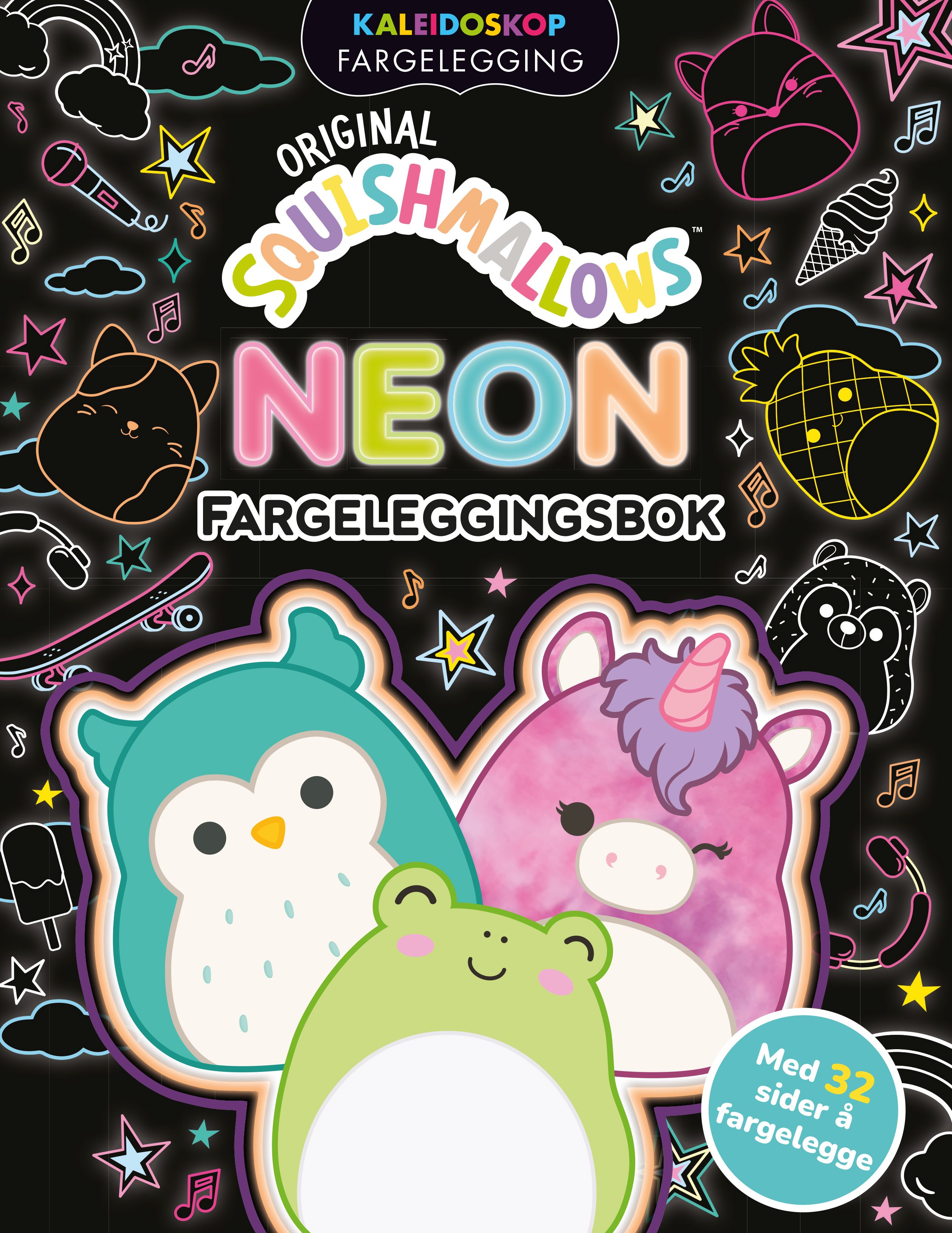 Squishmallows - neon fargeleggingsbok