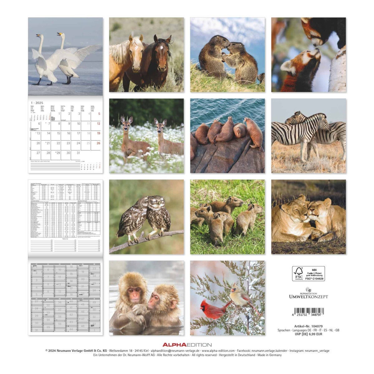 Kalender 2025 Best Friends 30x30cm