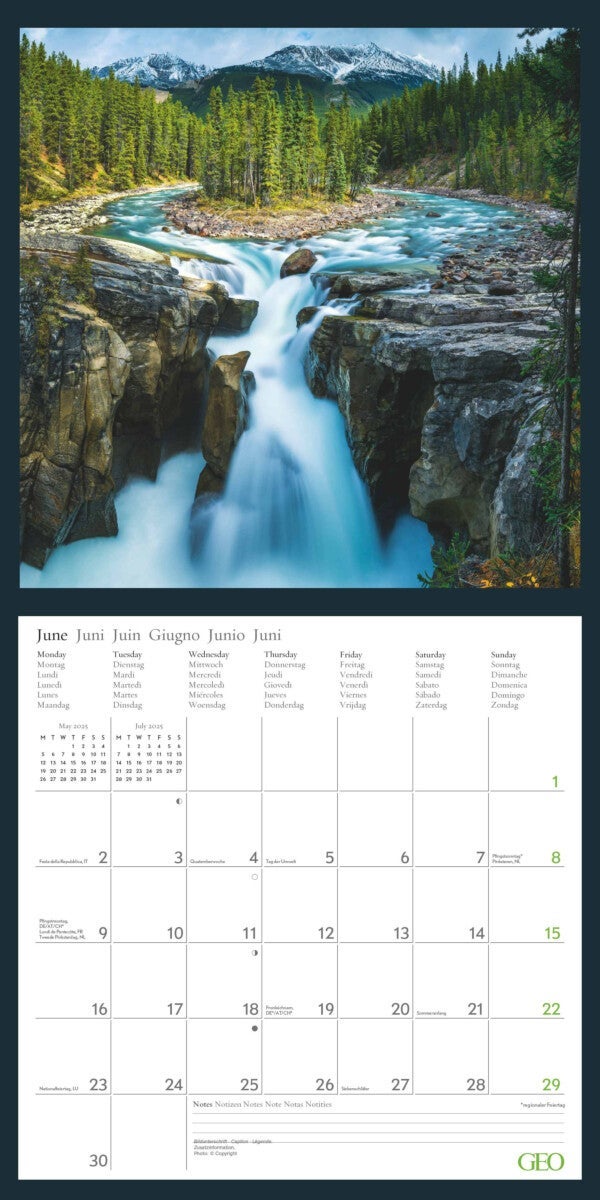 Kalender 2025 Beautiful World 30x30cm