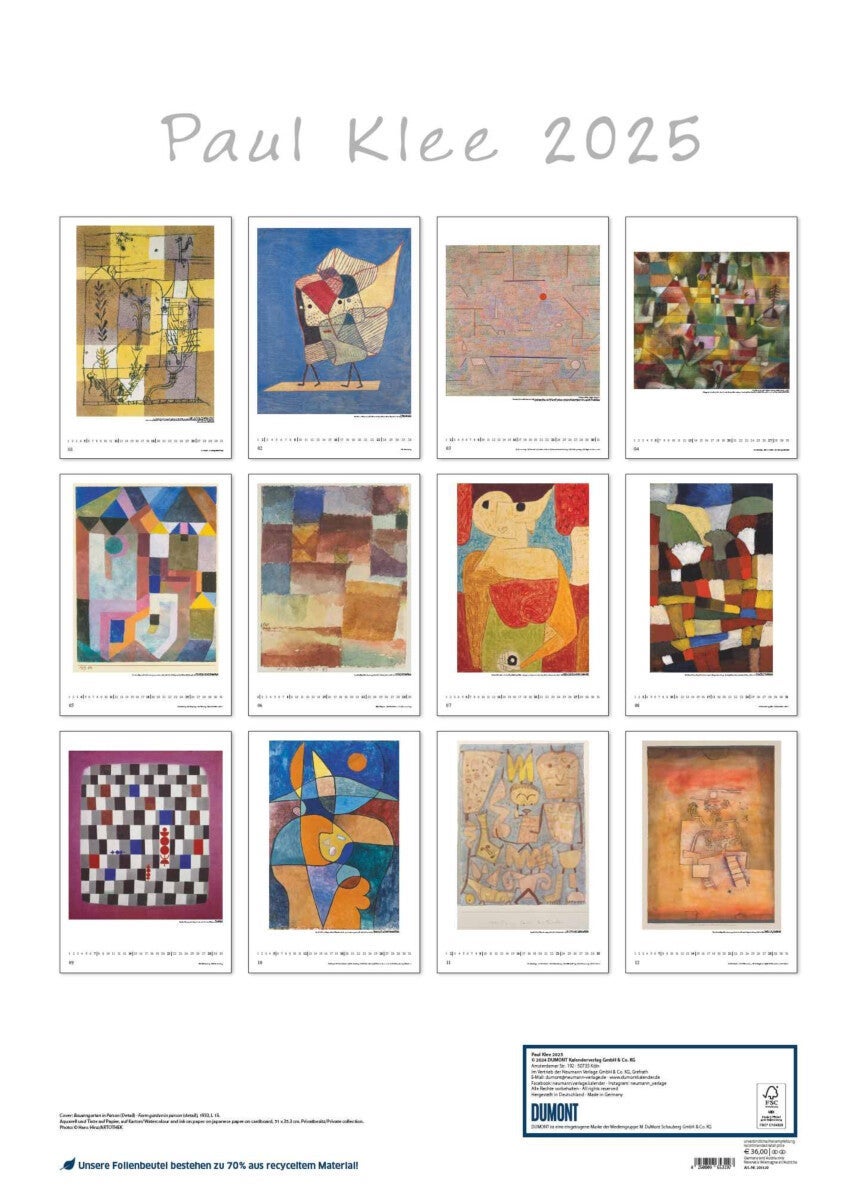 Kalender 2025 Paul Klee 50x70cm