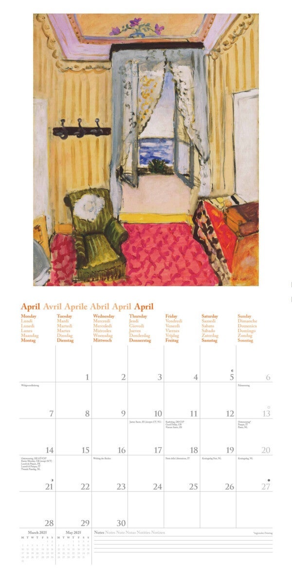 Kalender 2025 Henri Matisse 30x30cm