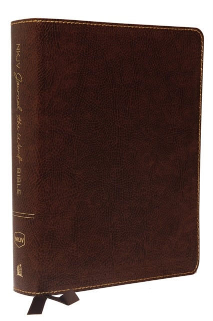 NKJV, Journal the Word Bible, Bonded Leather, Brown, Red Letter, Comfort Print - Reflect, Journal, or Create Art Next to Your Favorite Verses