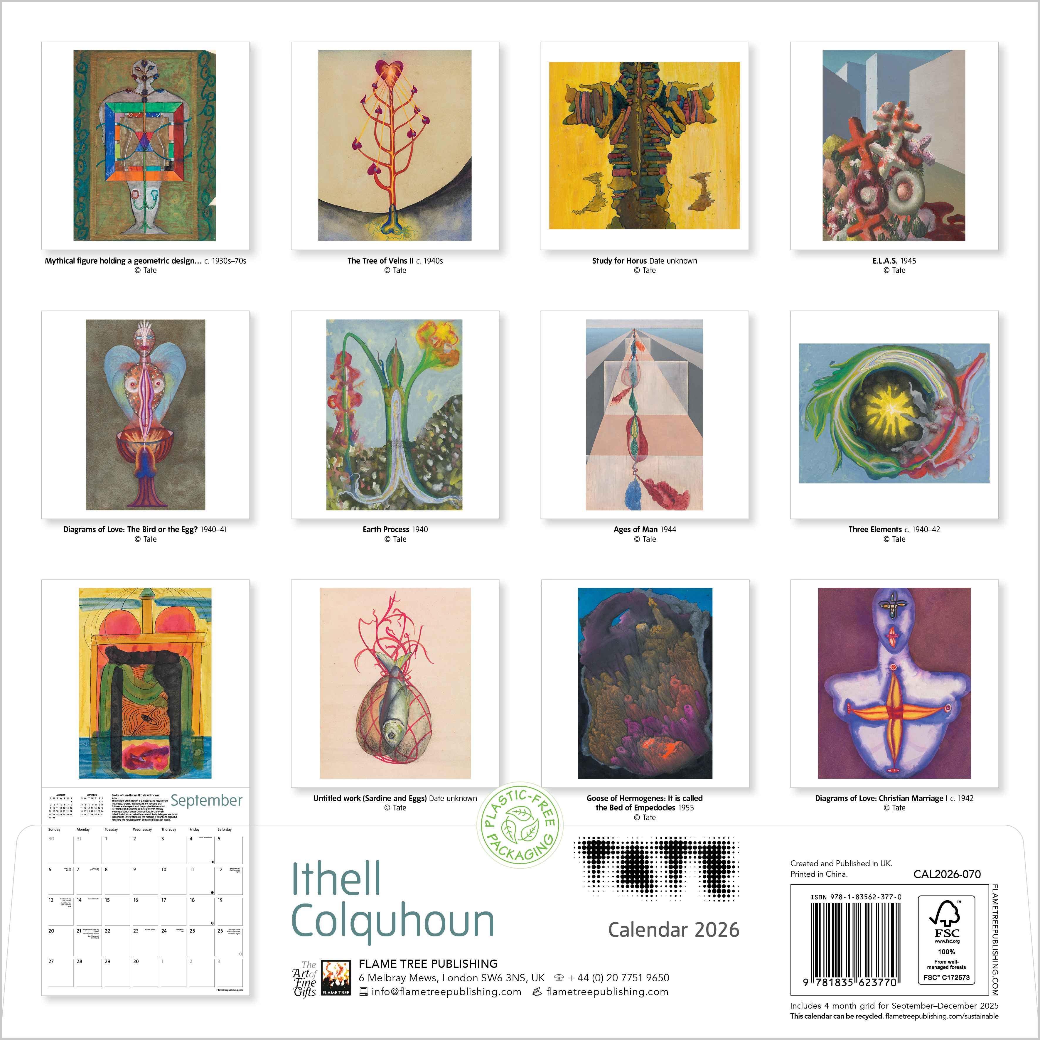 Kalender 2026 30x30 Ithell Colquhoun