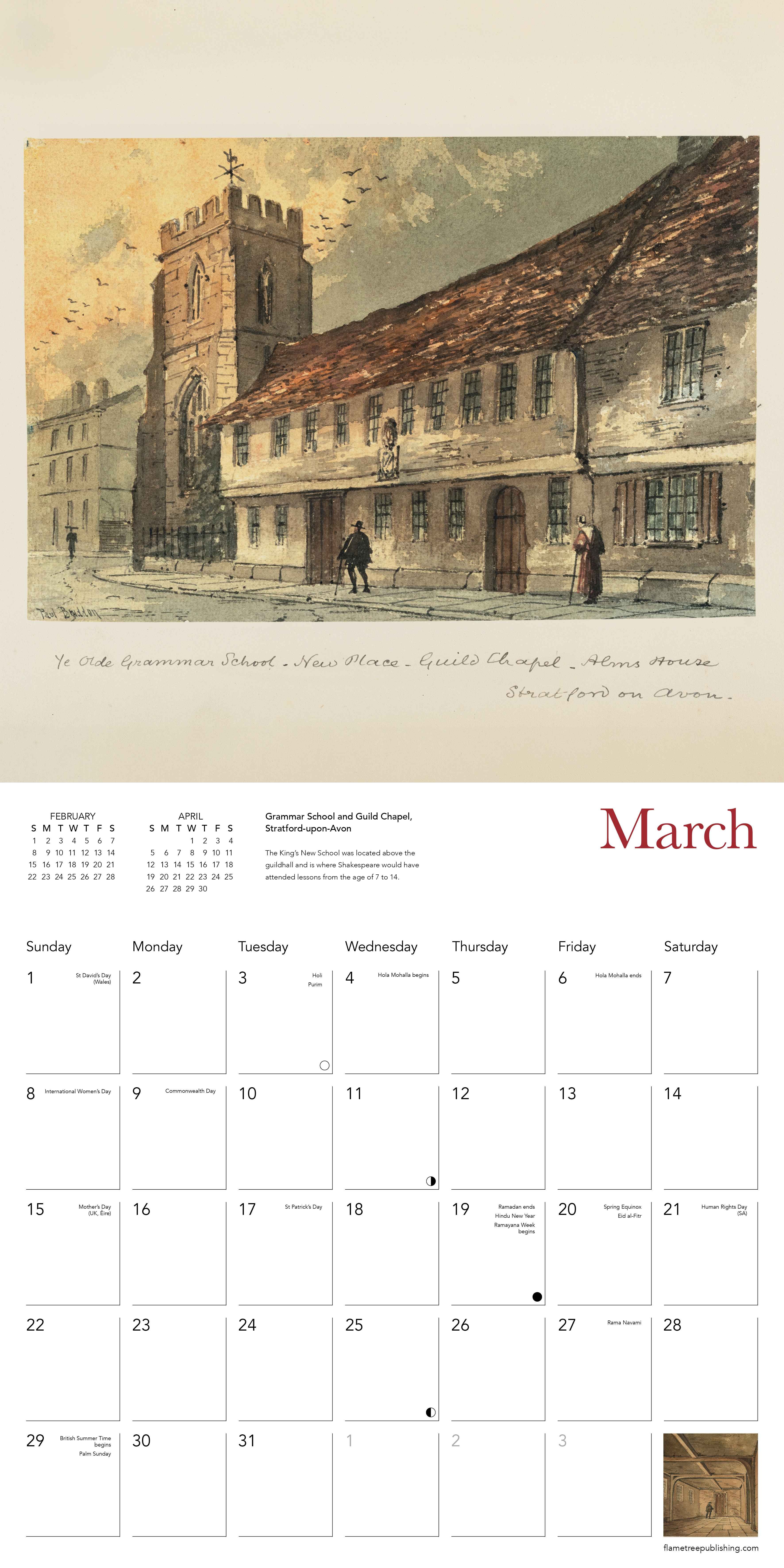Kalender 2026 30x30 Shakespeare Homes