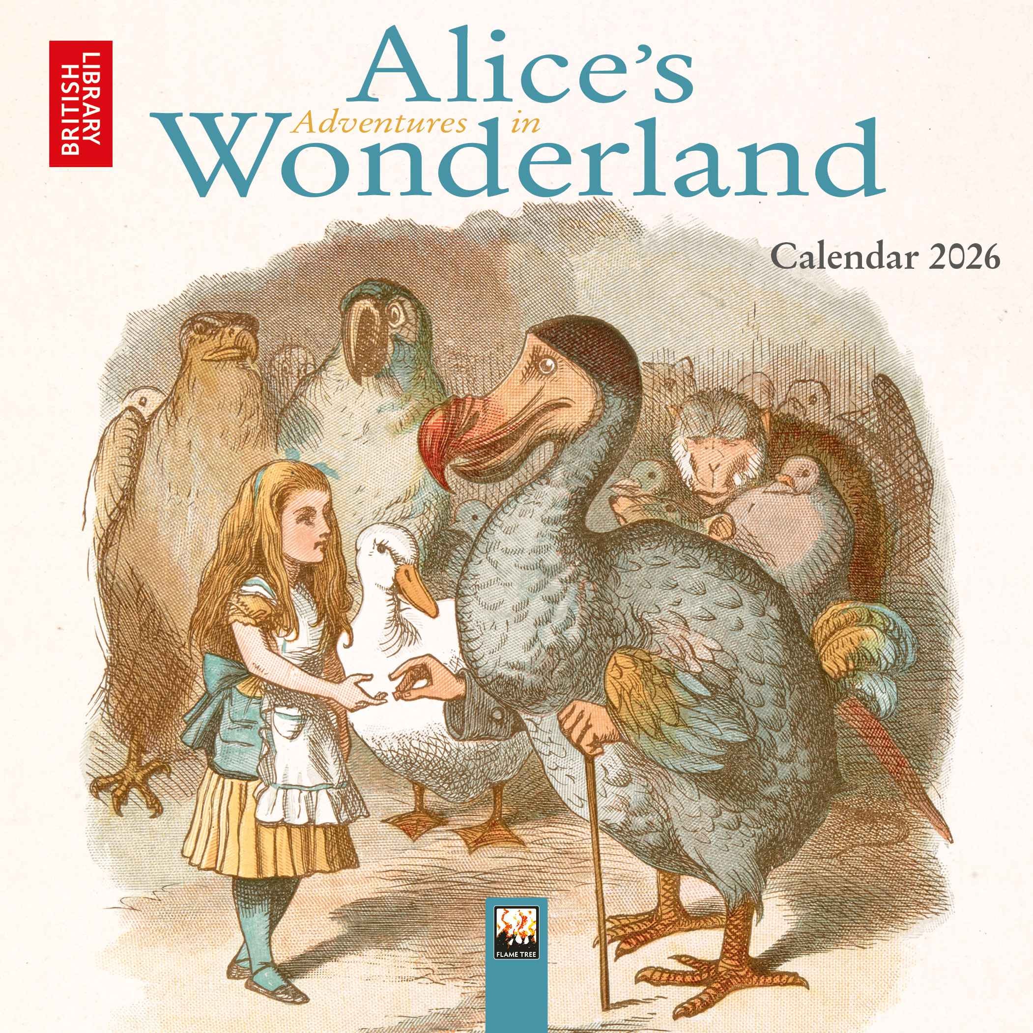 Kalender 2026 18x18 Alice in Wonderland