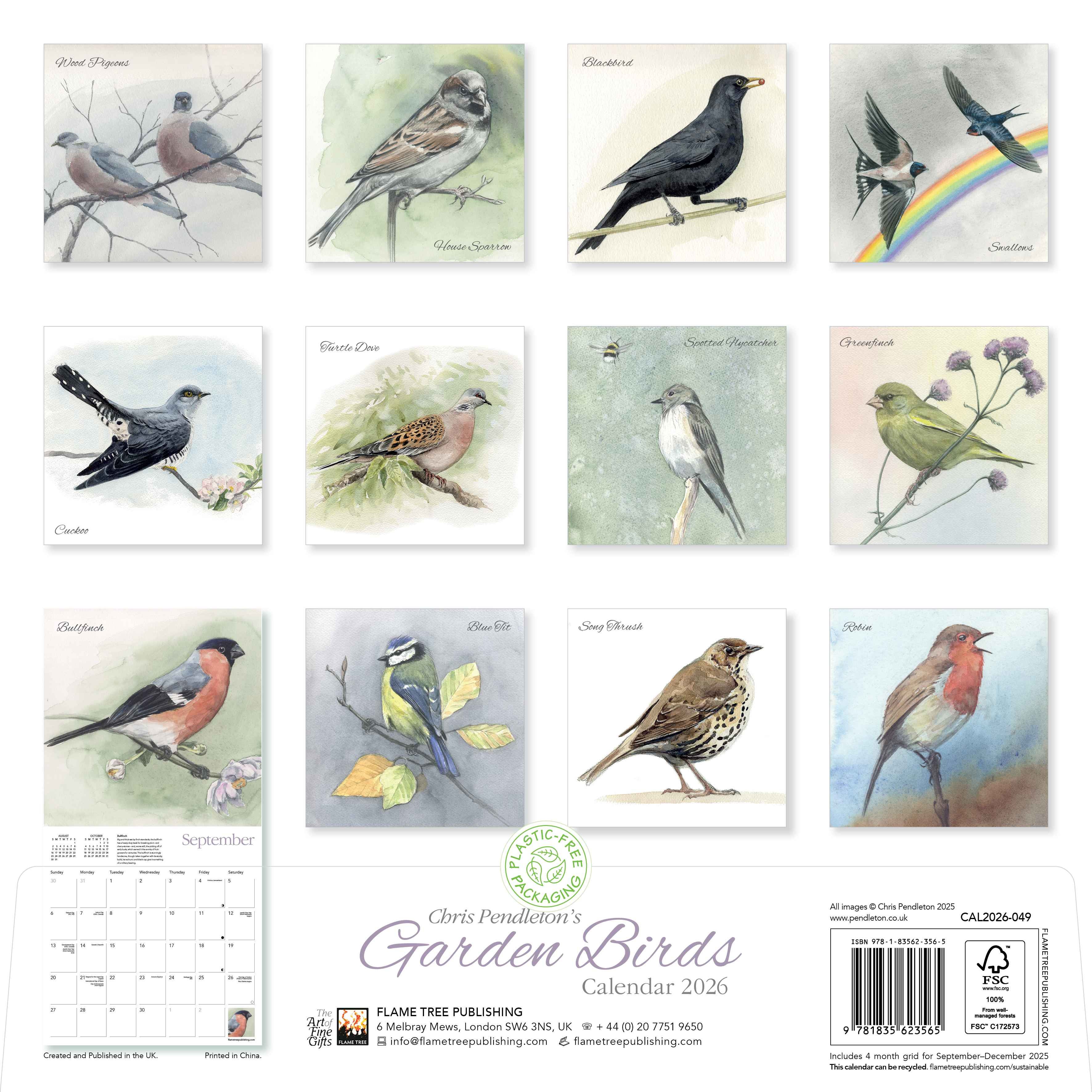 Kalender 2026 30x30 C Pendletons Birds