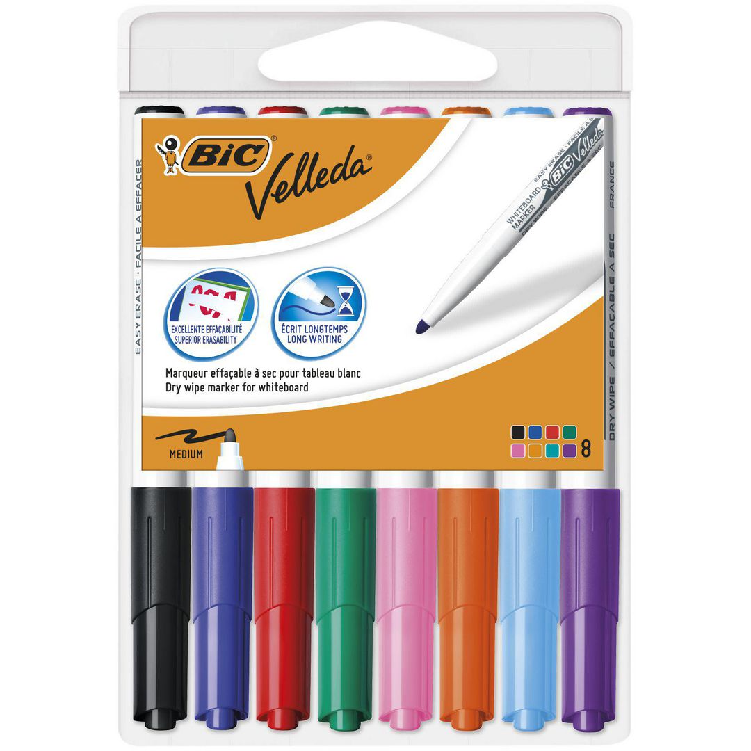 Whiteboardpenn BIC Velleda 1741 ass (8)