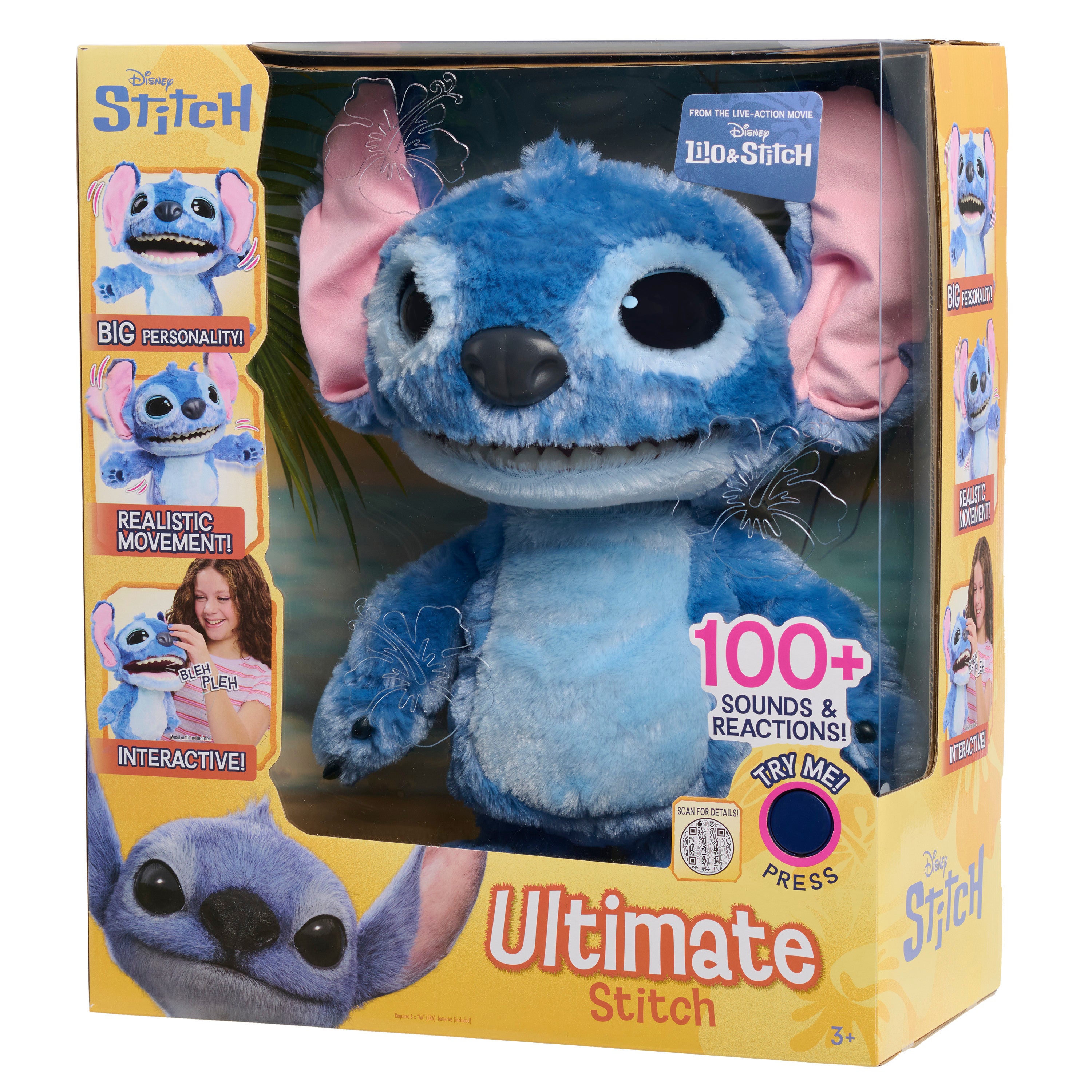 Plysj Disney Stitch Feature 34 cm