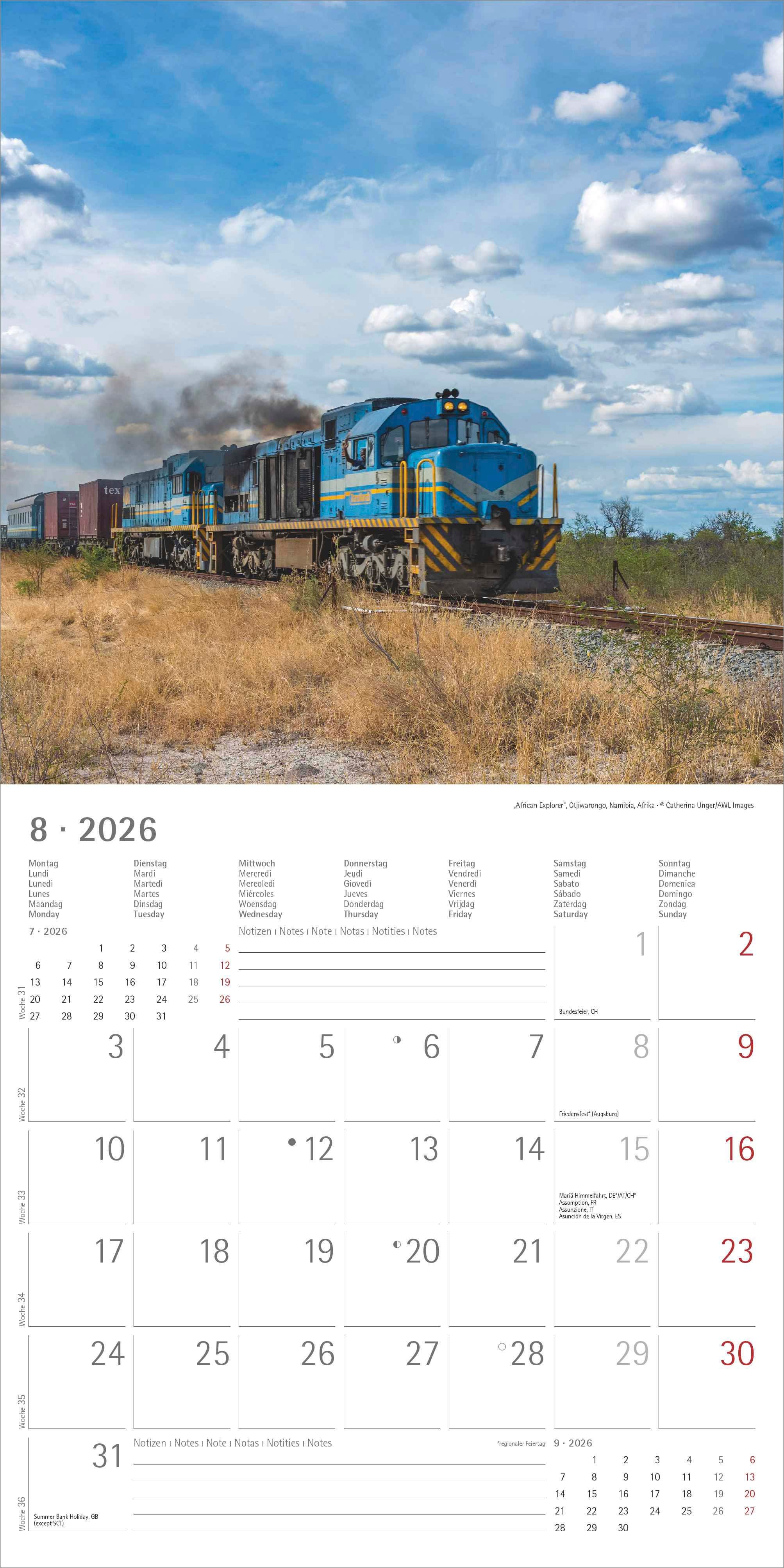 Kalender 2026 30x30 Steam Engines