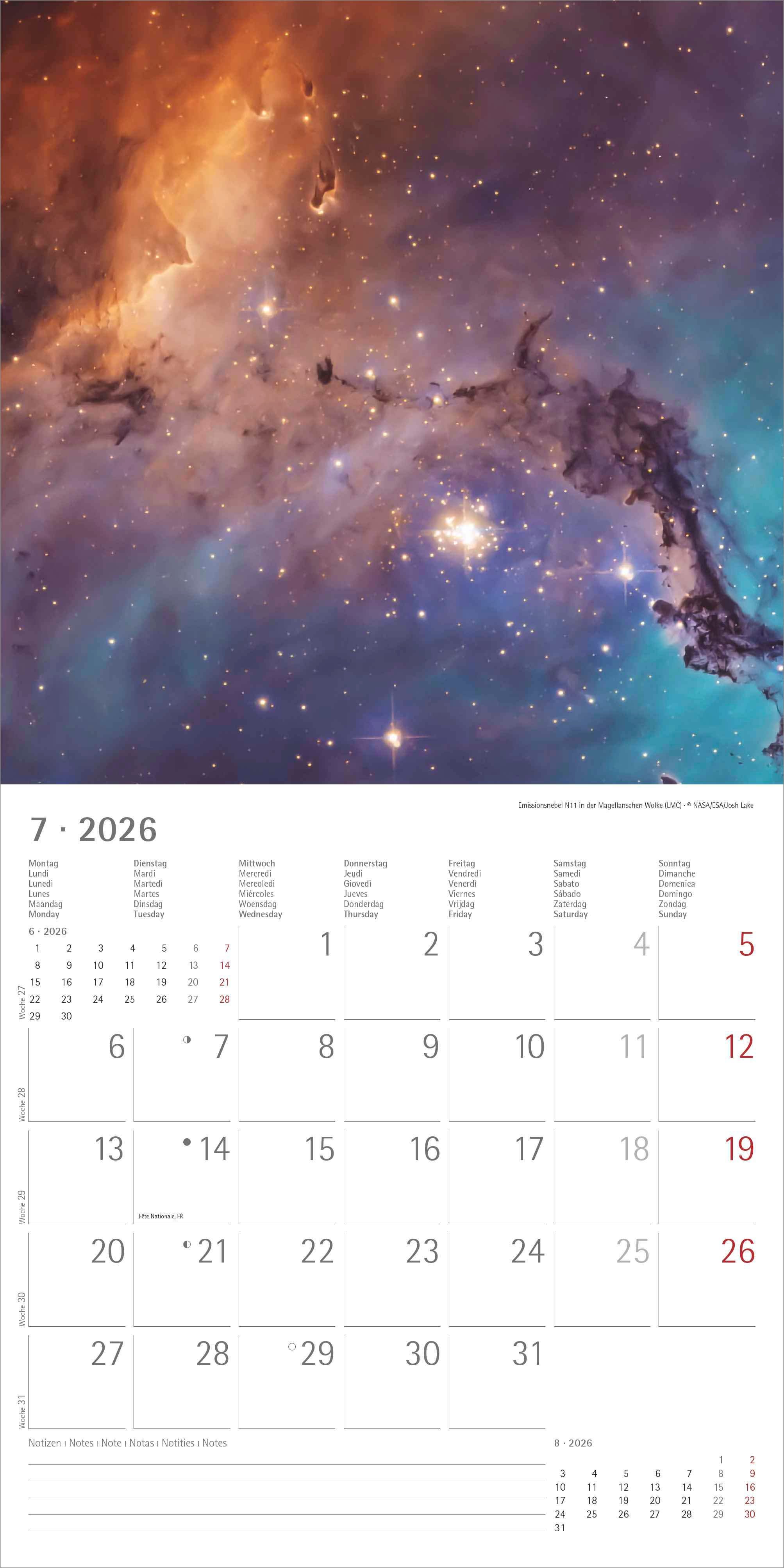 Kalender 2026 30x30 Space