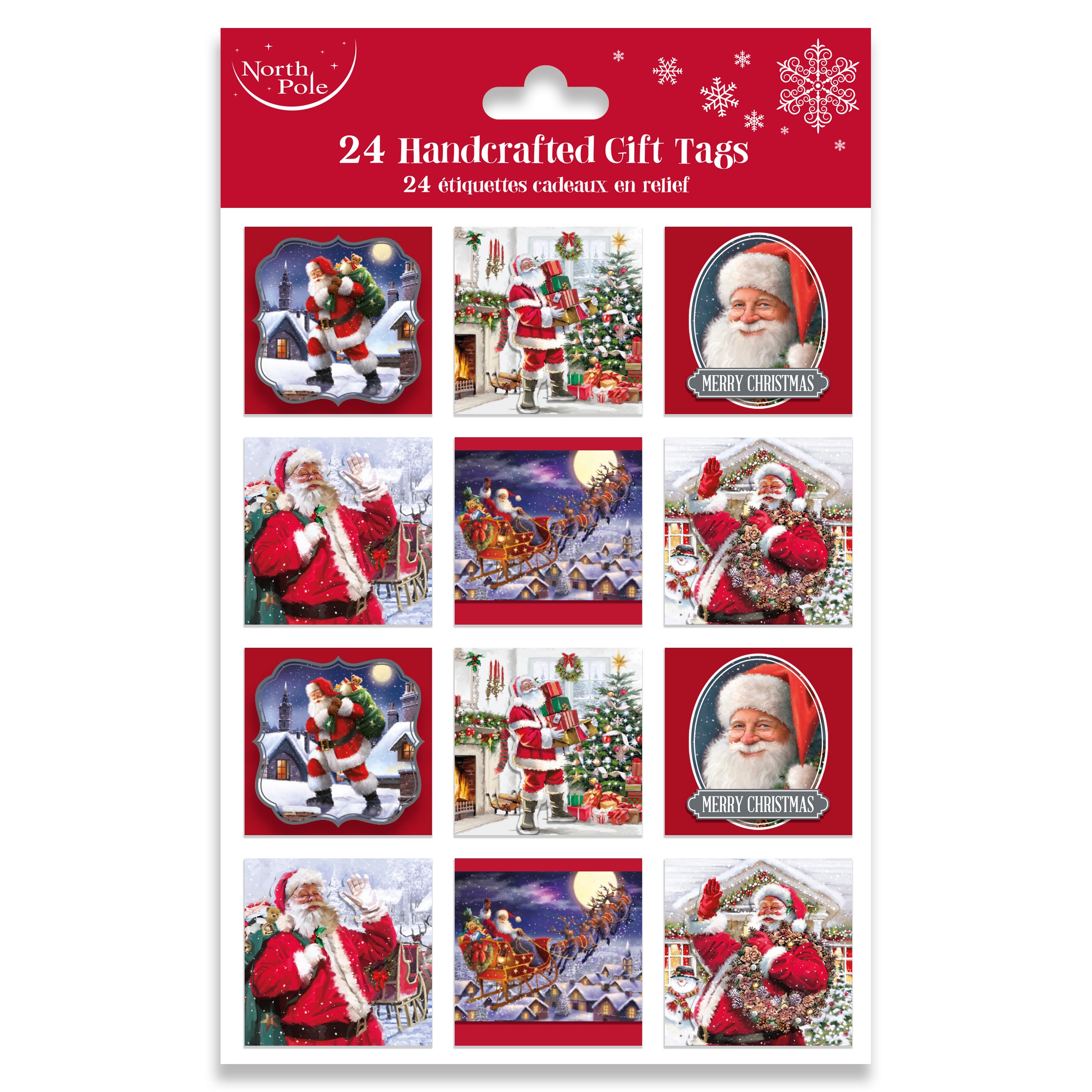 Gavemerkelapper Trad Santa 24 pk