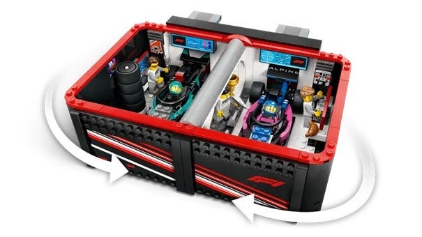Lego F1-verksted med Mercedes-AMG og Alpine 60444
