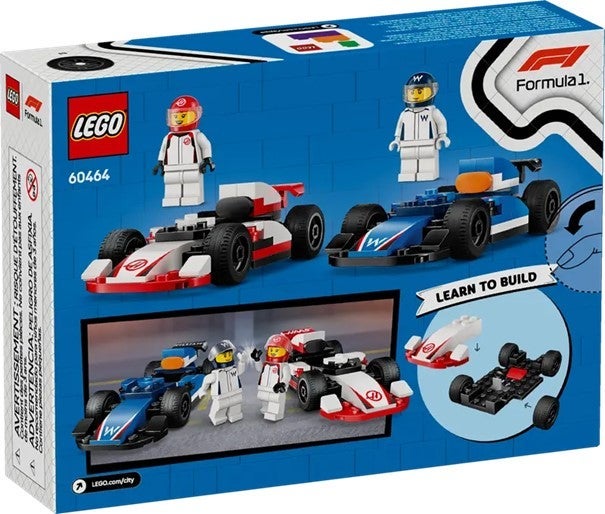 Lego F1 Williams Racing & Haas F1 racerbiler 60464