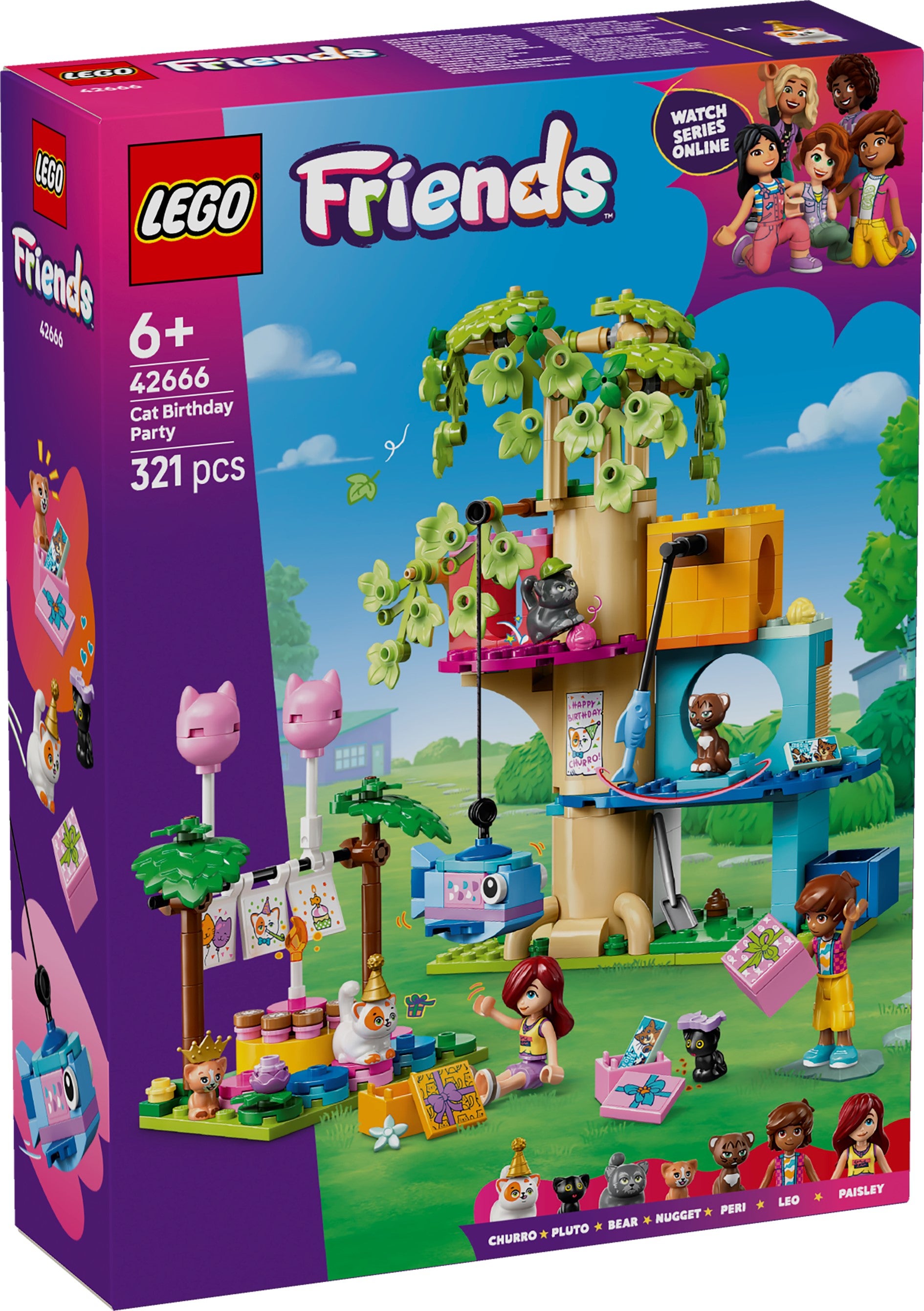Lego Kattens bursdagsfest og leketre 42666