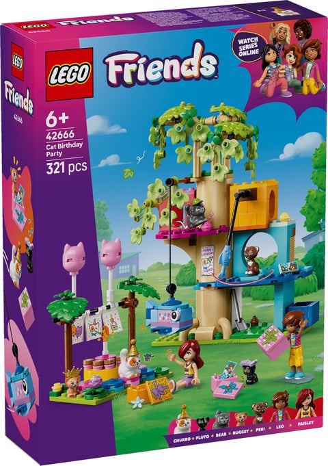 Lego Kattens bursdagsfest og leketre 42666