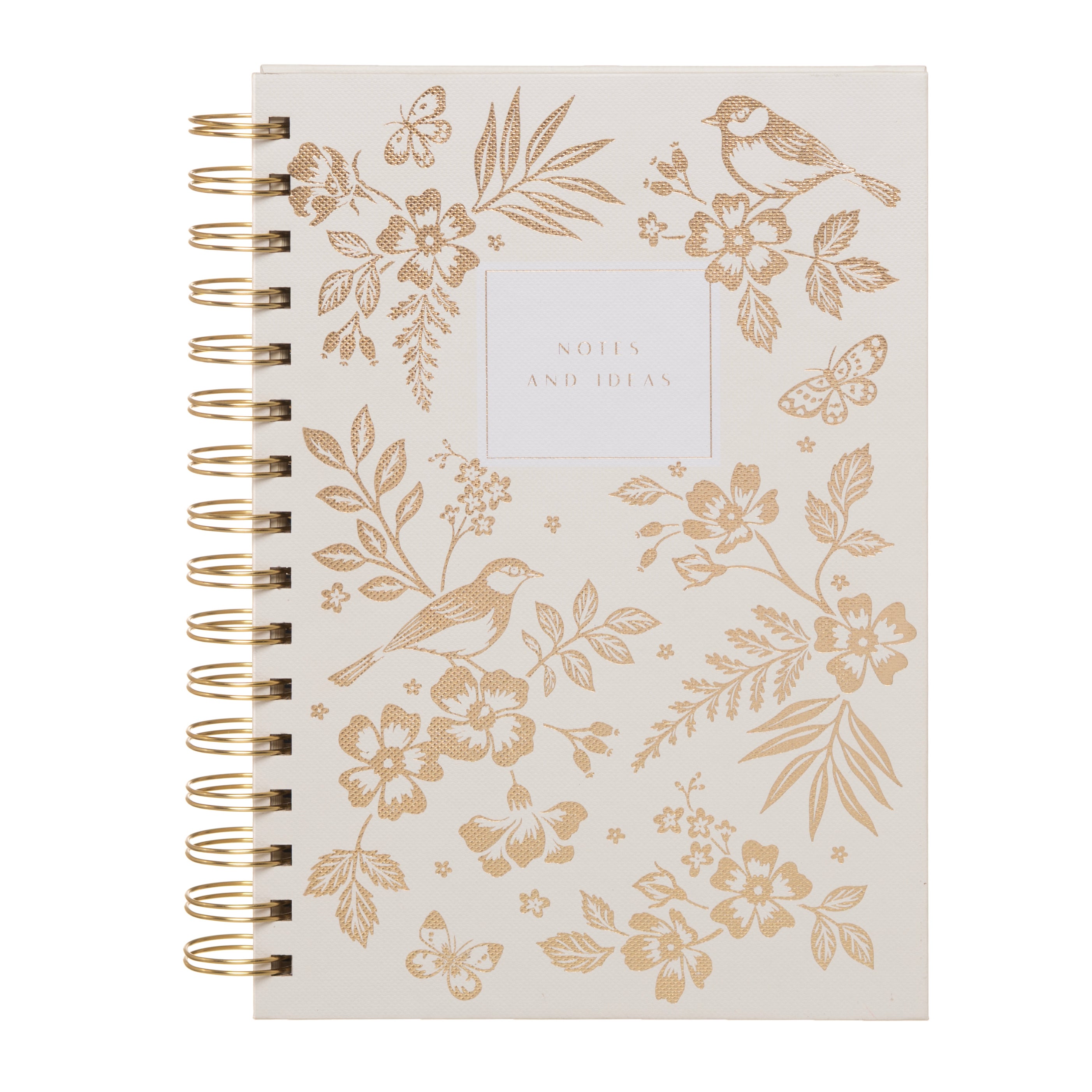 Notatbok A5 m/gullspiral Midnight Garden
