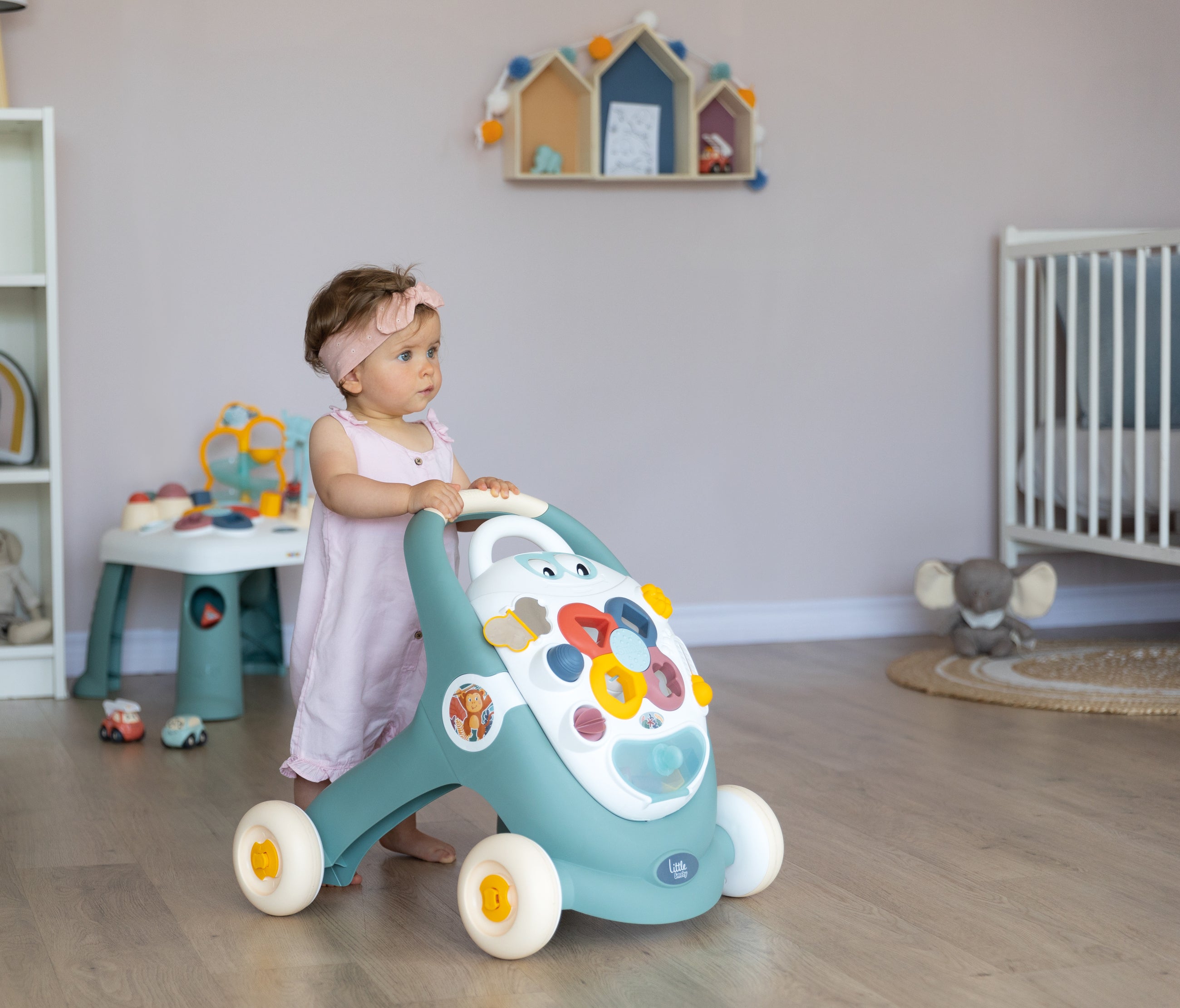 Little Smoby 3 I 1 Lære Å Gå Vogn