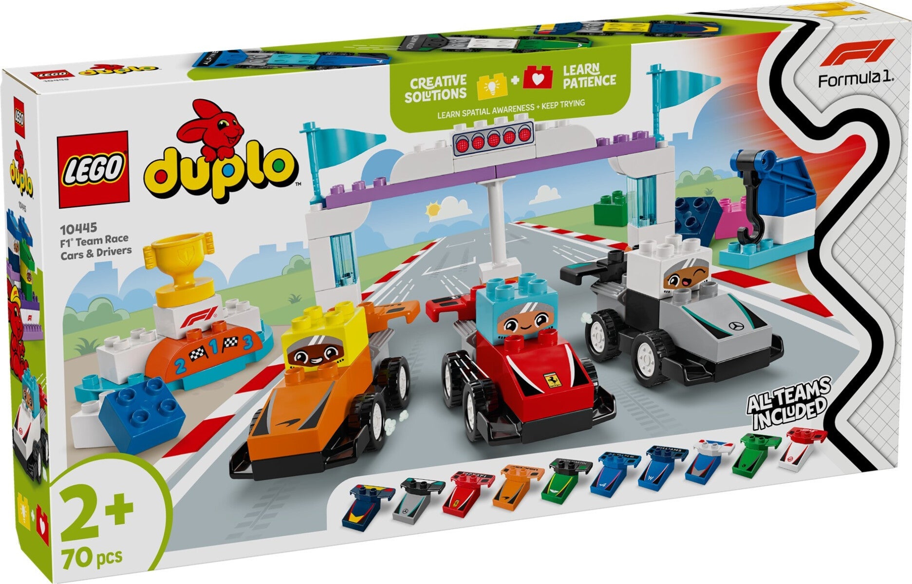 Lego F1 Team med racerbiler og sjåfører 10445