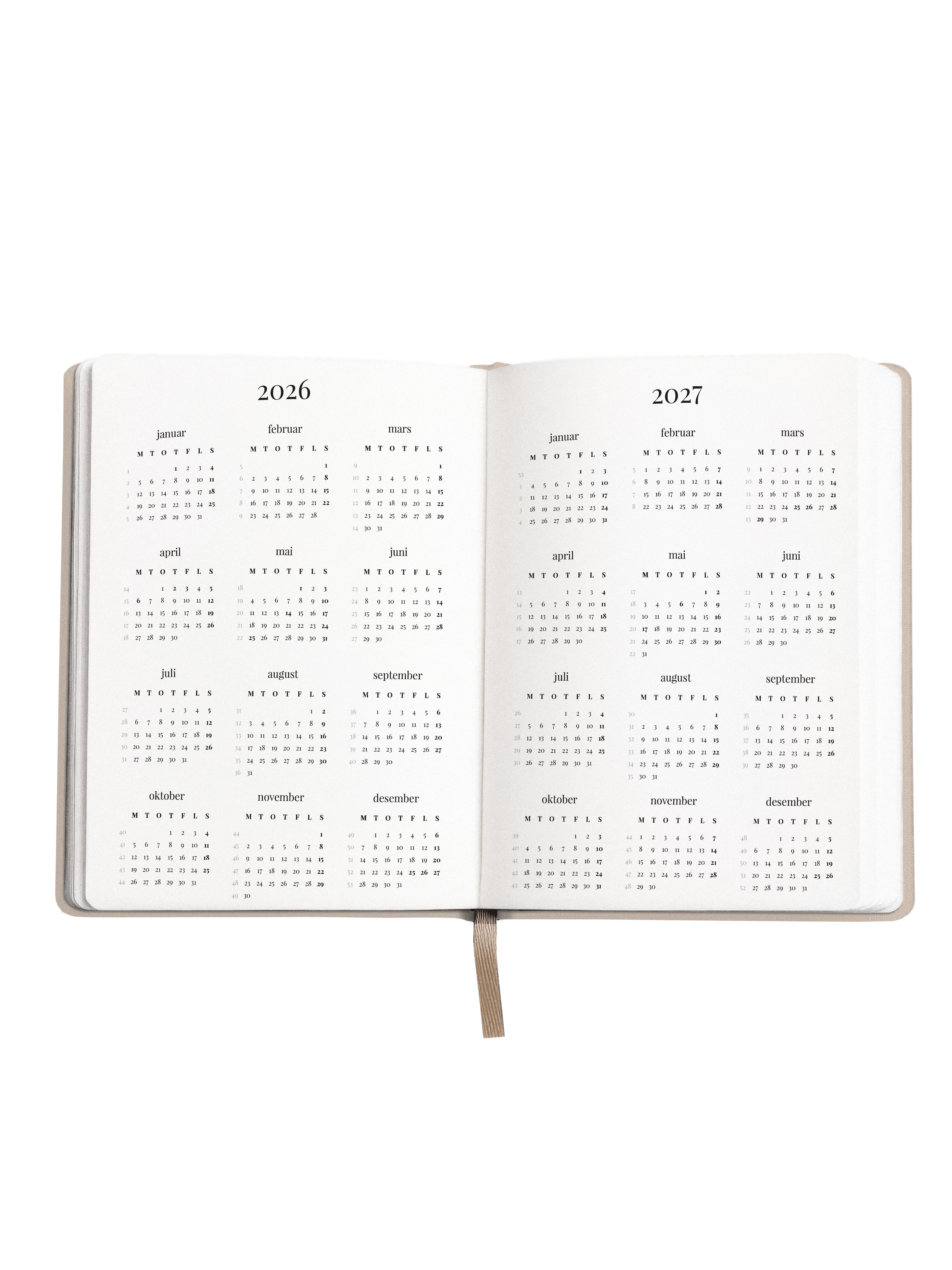 Studieplanlegger 26/27 Aveluna A5 Beige