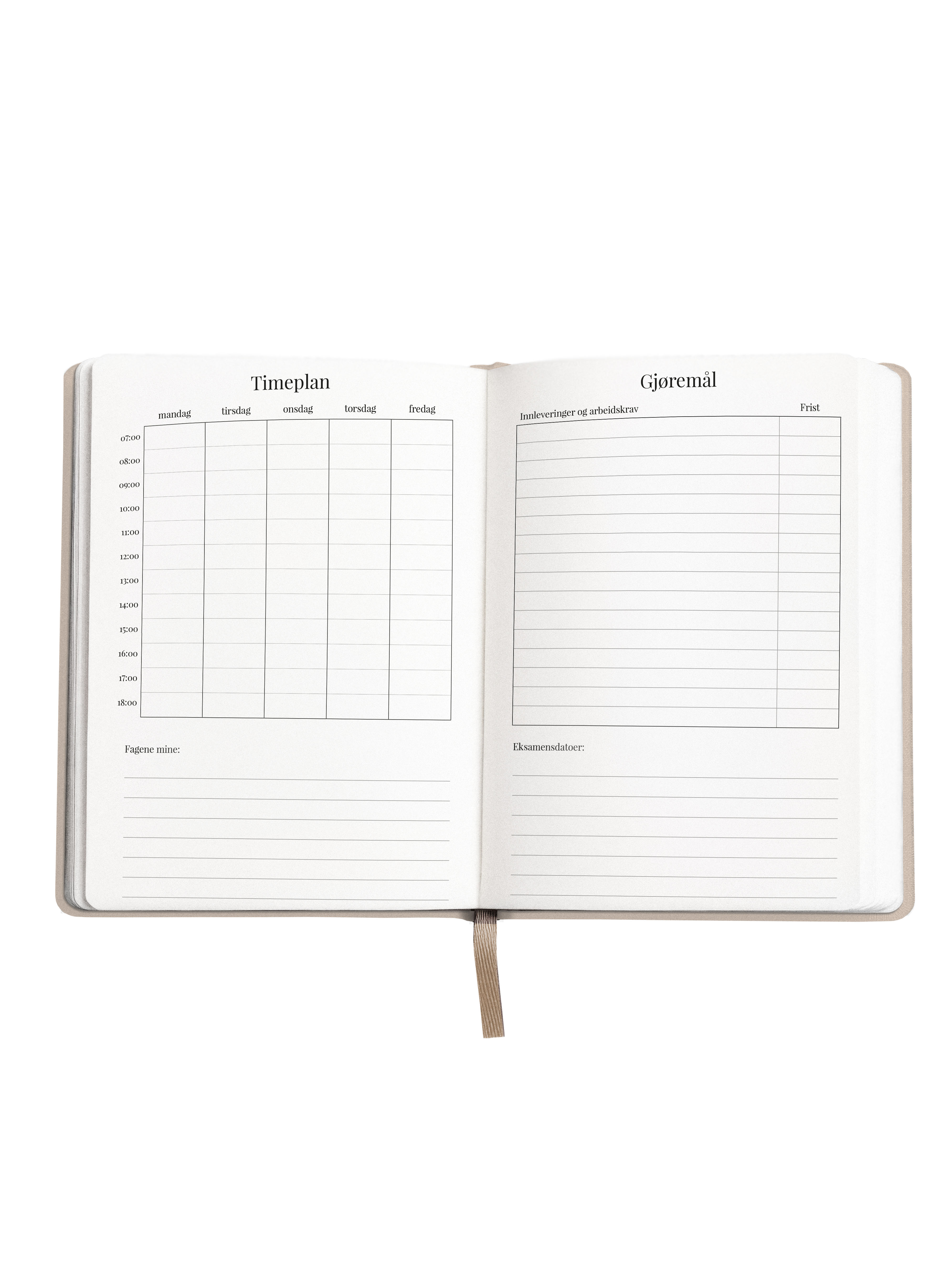 Studieplanlegger 26/27 Aveluna A5 Beige