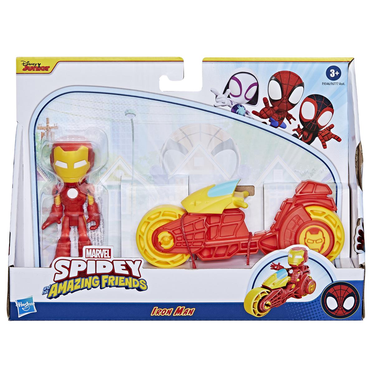 Spidey Figure And Motorcycle Ass