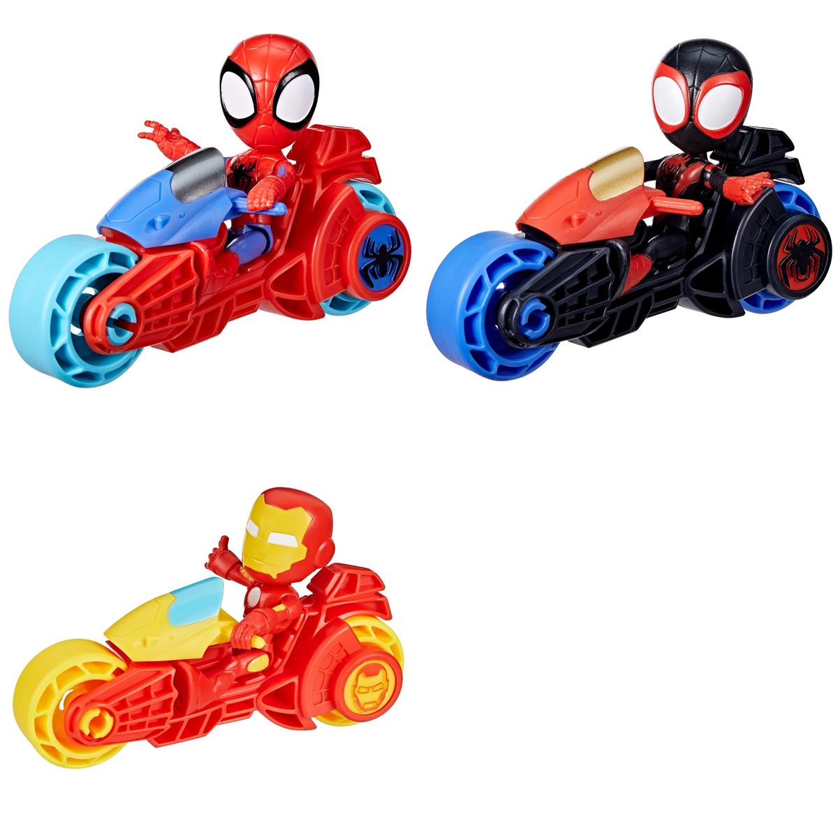 Spidey Figure And Motorcycle Ass