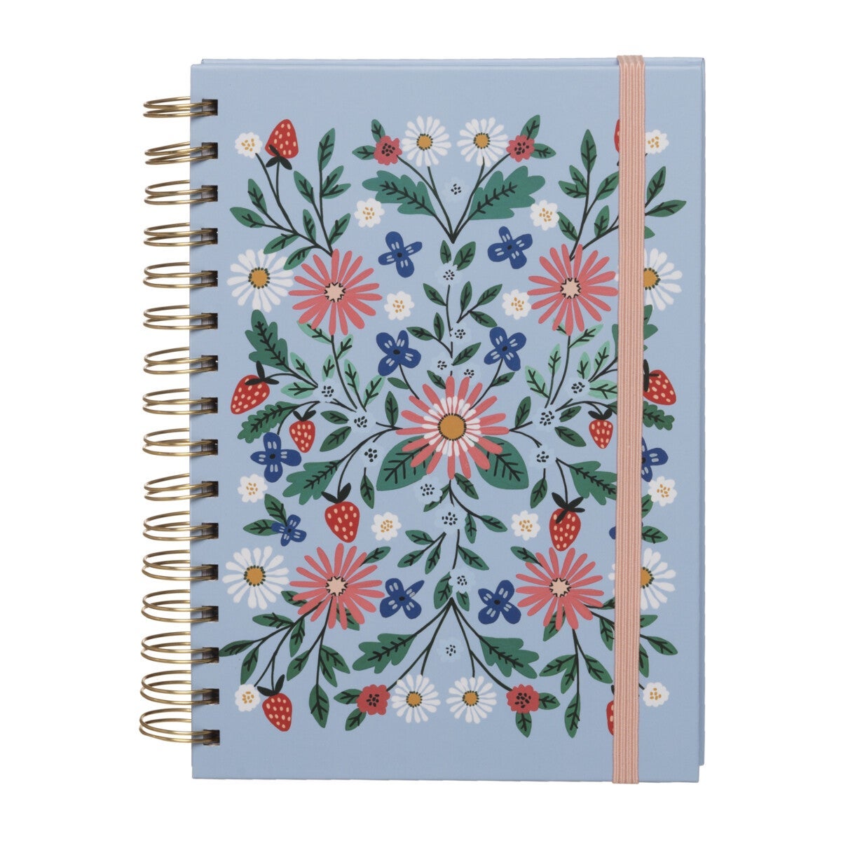 Notatbok A5 m/ gullspiral Bloom