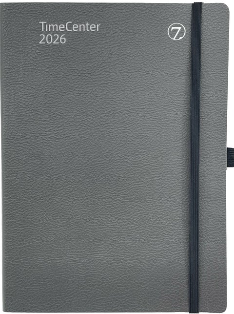Kalender 2026 Timecenter A5 Måned Grå