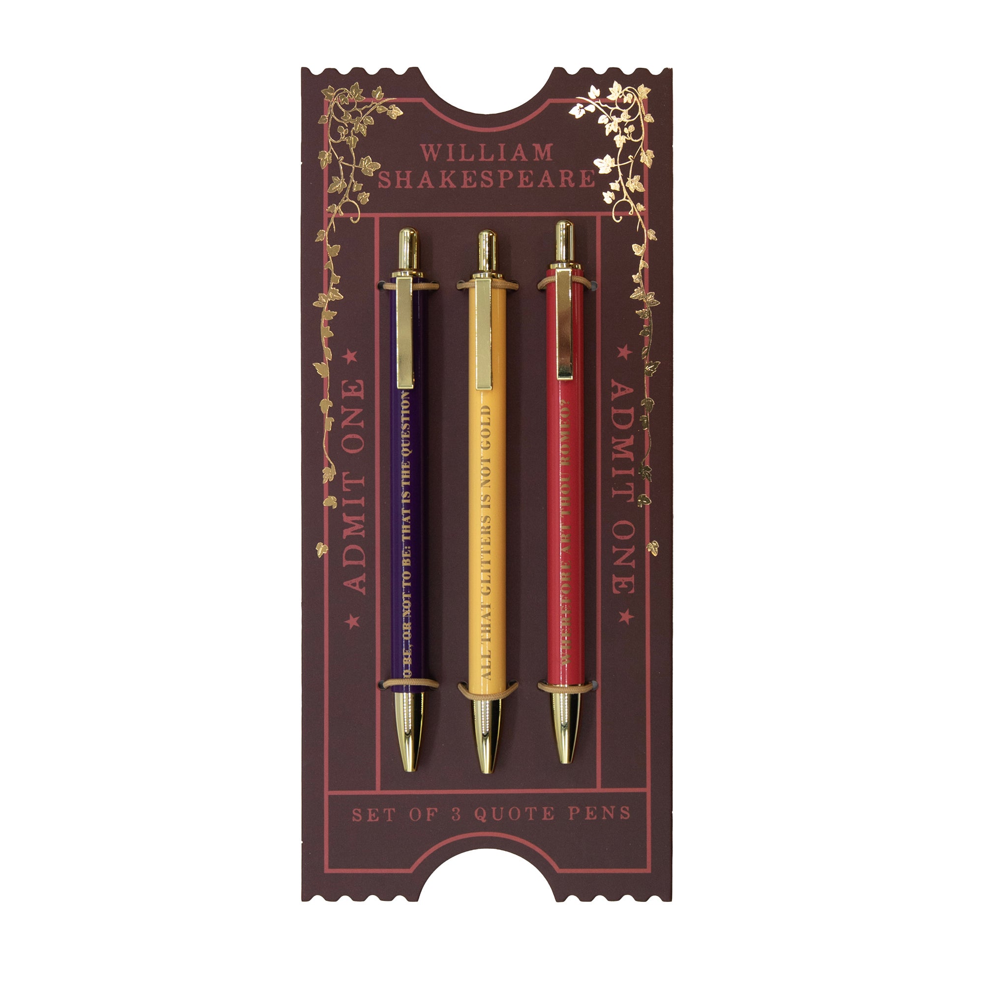 Penn i metall William Shakespeare 3pk