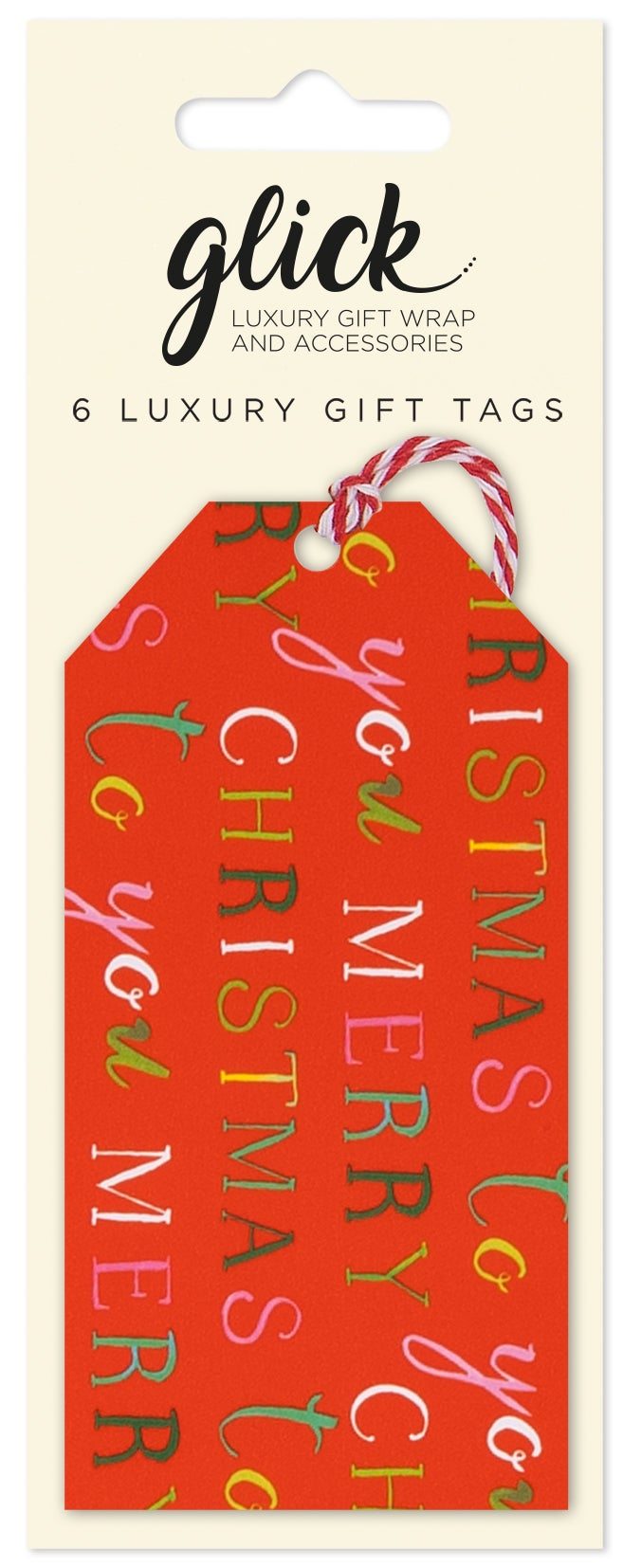 Gavemerkelapper 6pk Exquisite Christmas Red