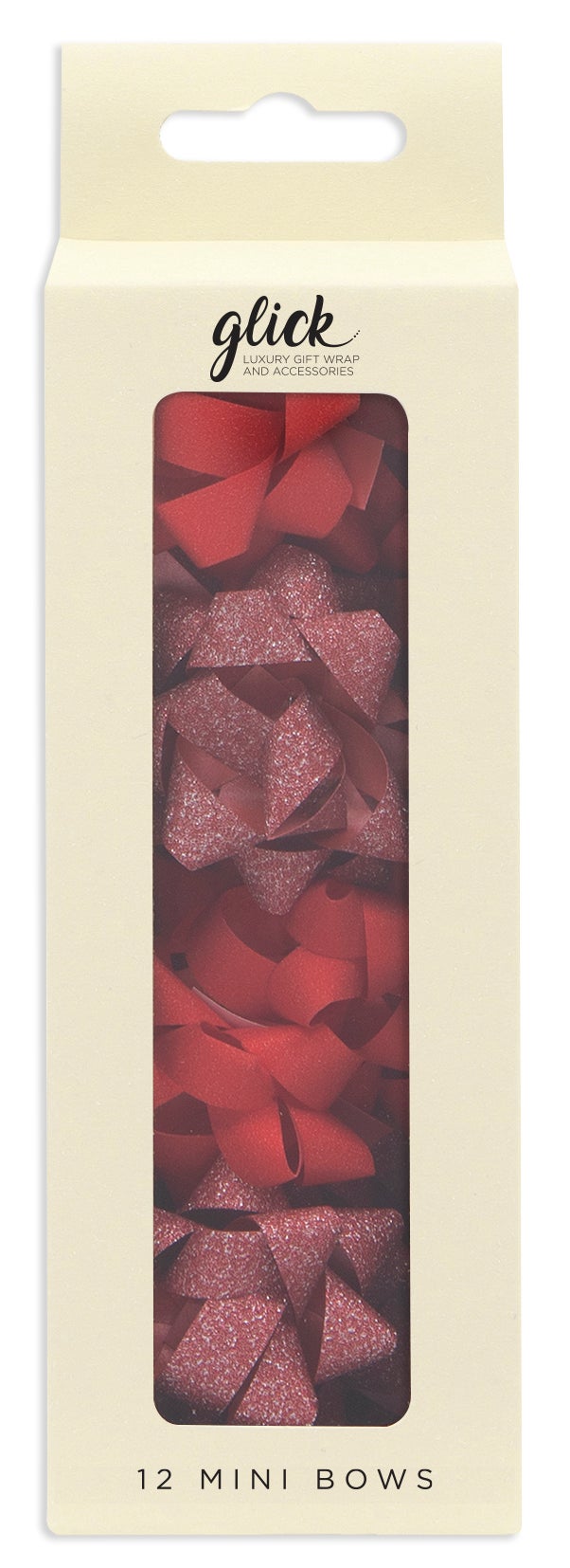 Rosetter Rød Glitter 12 pk